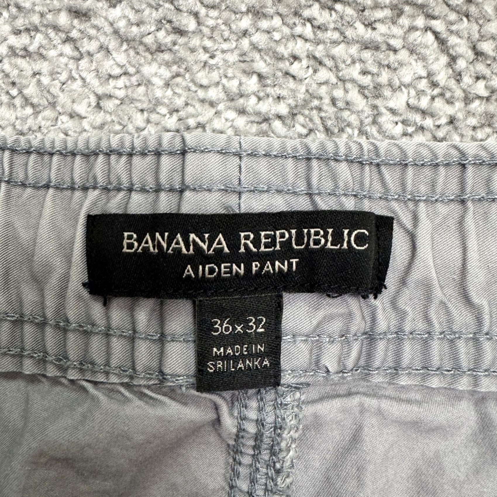 Banana Republic Banana Republic Aiden Fit Chino Pants Mens 36x32 Gray Tapered Leg Elastic Waist Size US 36 / EU 52 - 7 Thumbnail