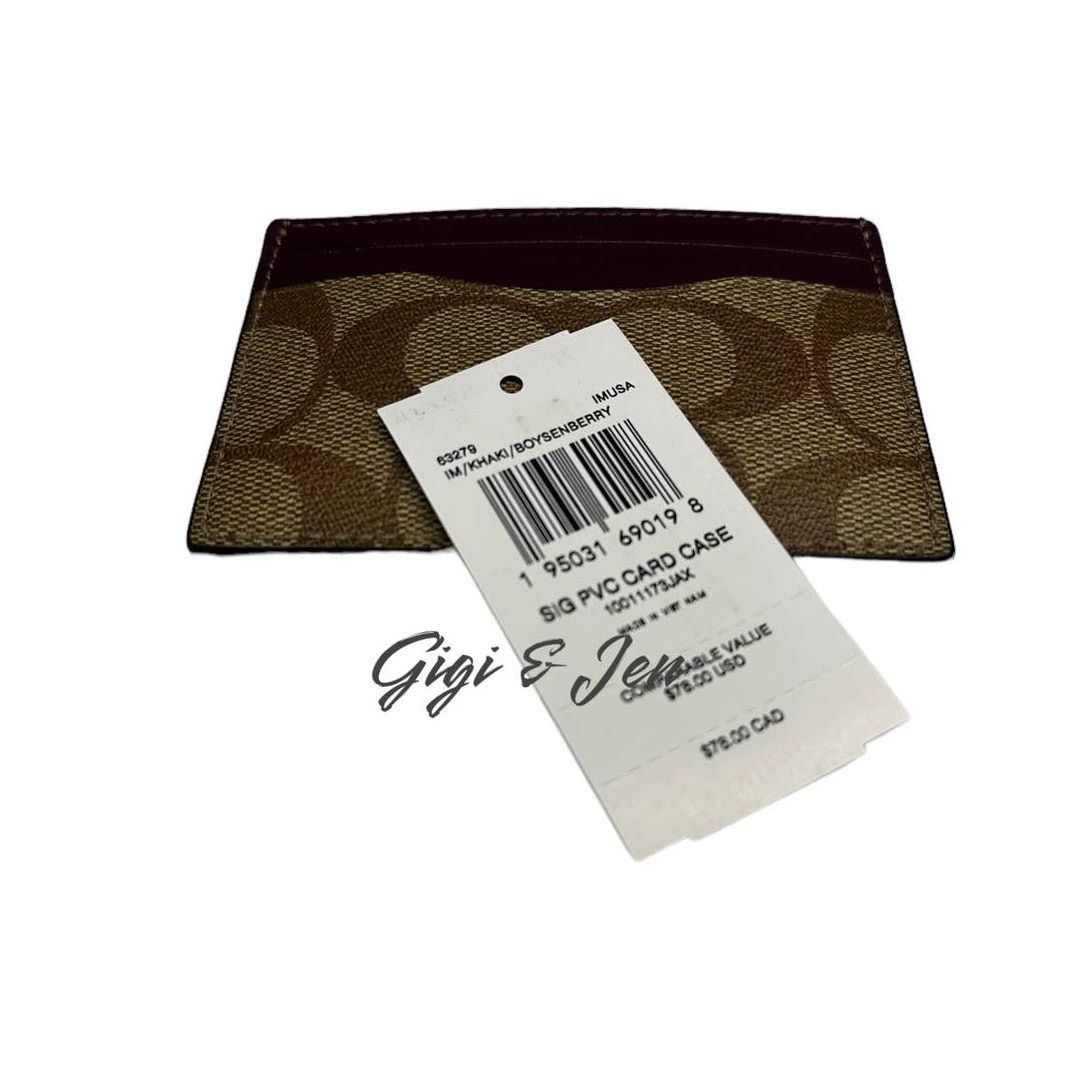 Coach Coach Card Case In Signature Canvas Size ONE SIZE - 4 Thumbnail