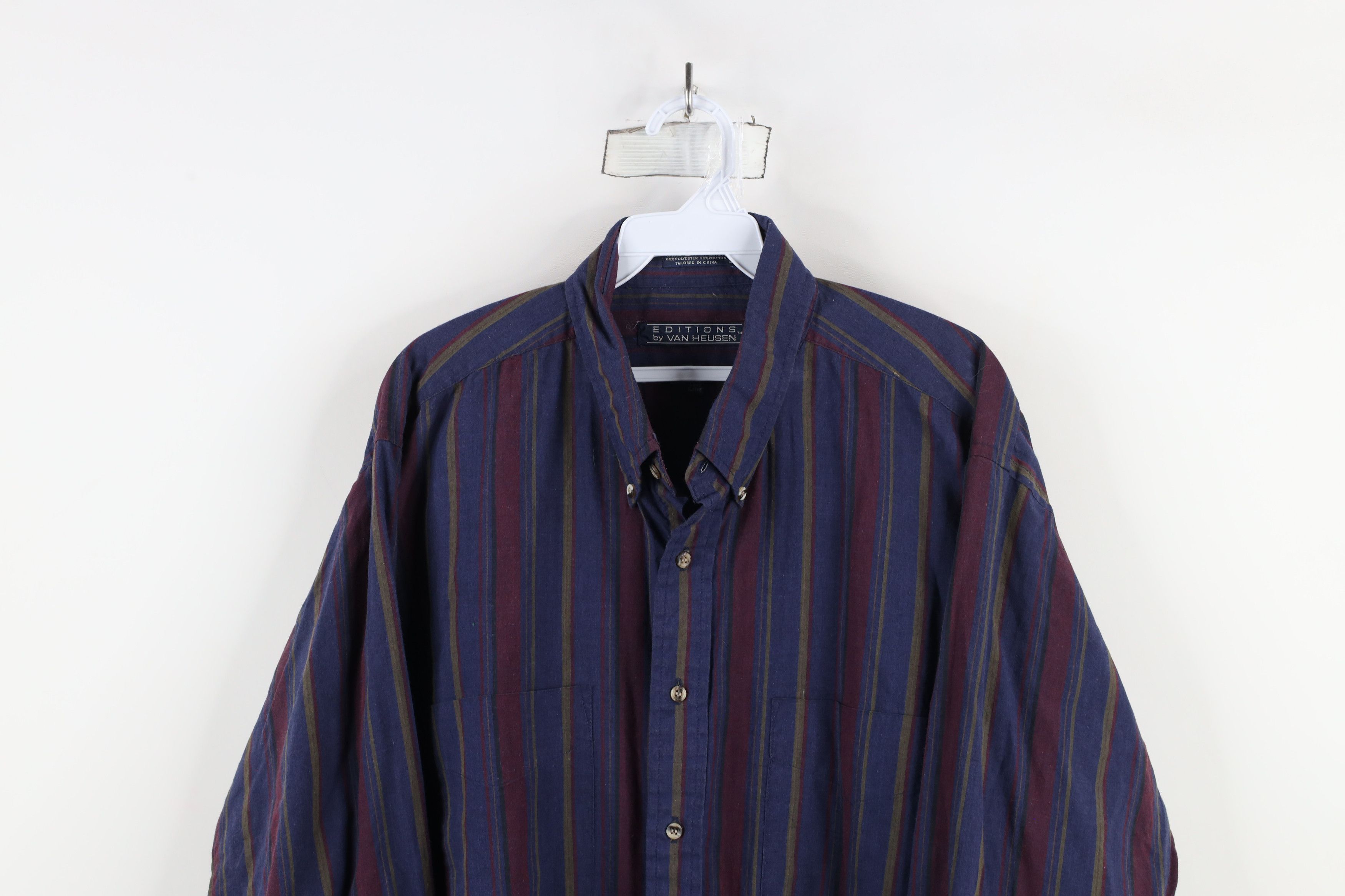 Vintage Vintage 90s Streetwear Striped Collared Button Down Shirt Size US XL / EU 56 / 4 - 2 Thumbnail