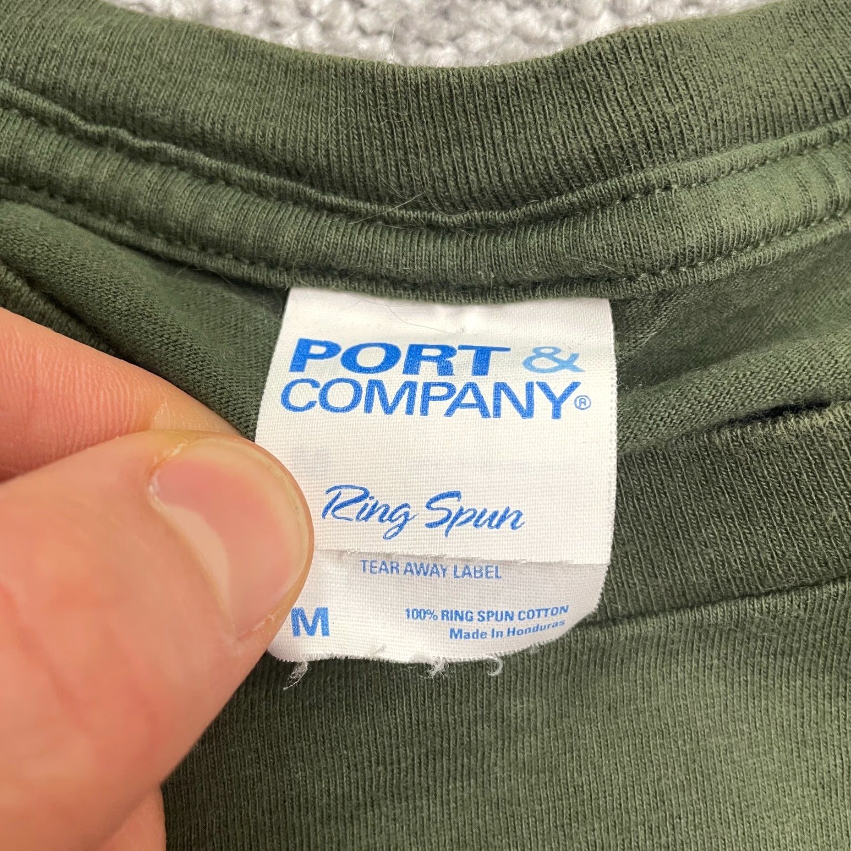 Port & Company VINTAGE Port & Company Ring Spun Graphic T-Shirt Unisex Adult Medium Green Morocco Tee Size M / US 6-8 / IT 42-44 - 4 Thumbnail