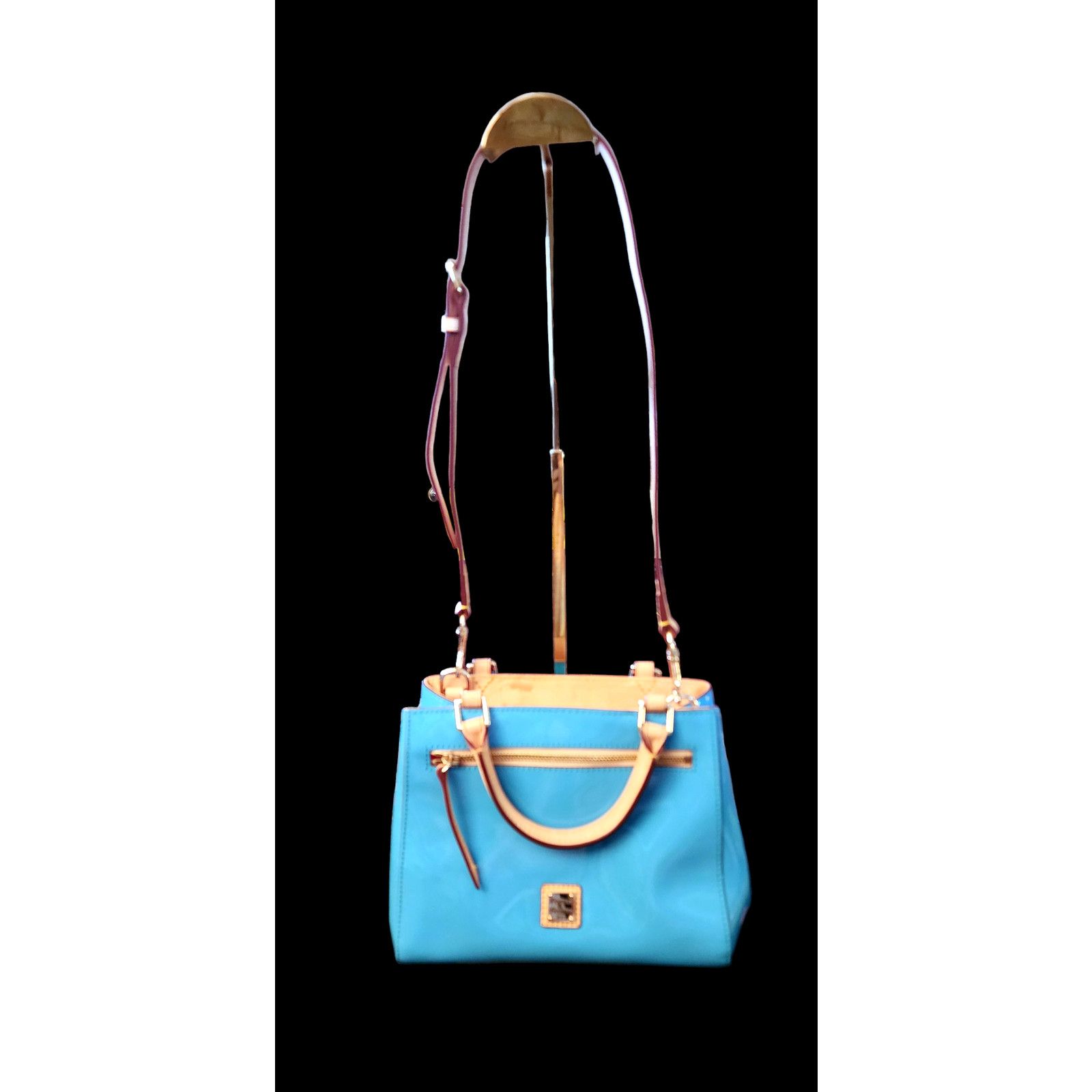 Dooney & Bourke Dooney & Bourke Patent Small Zip Satchel Crossbody Size ONE SIZE - 1 Thumbnail