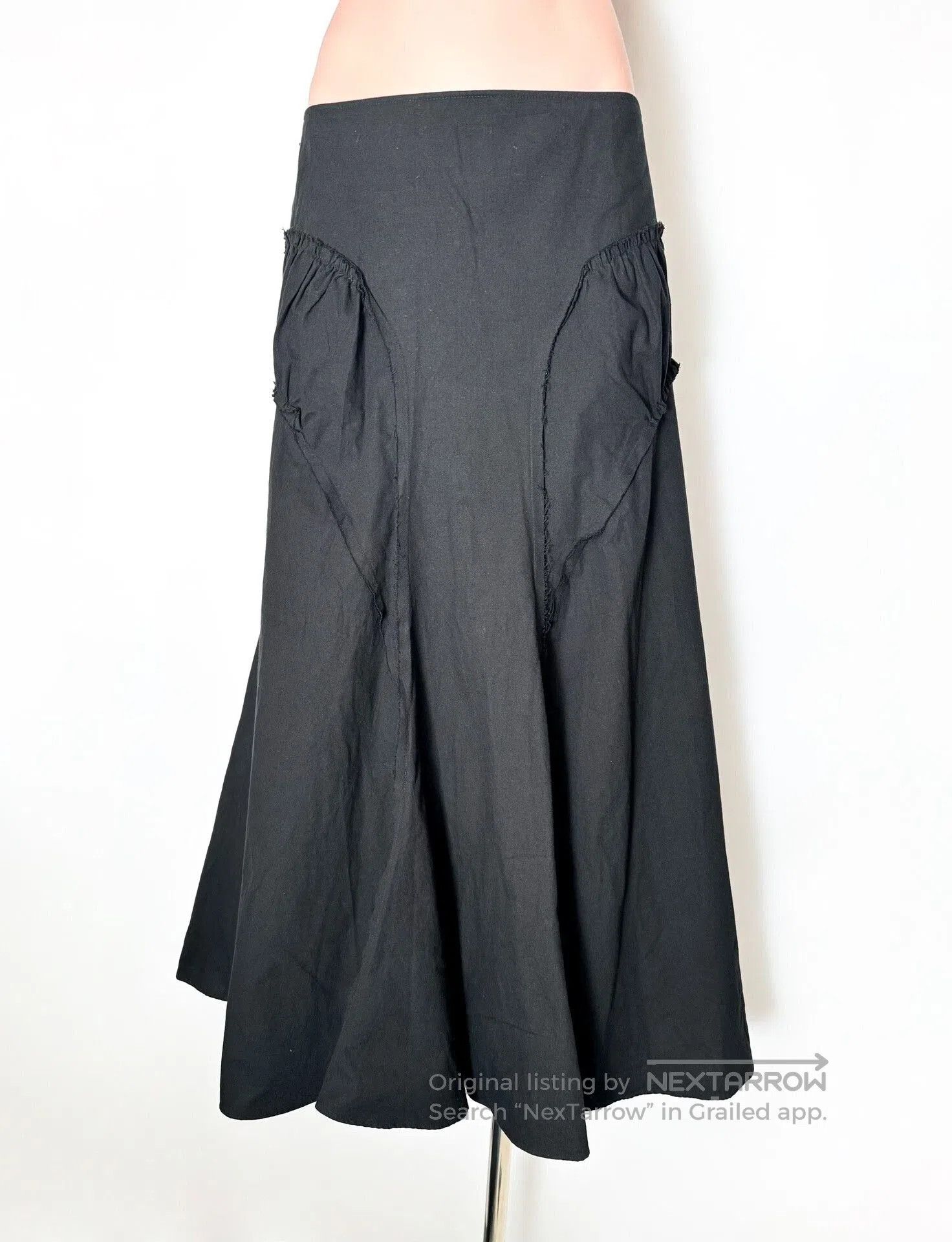 Y's Yohji Yamamoto Pleated Black Midi Skirt. Size 26" / US 2 / IT 38 - 1 Thumbnail