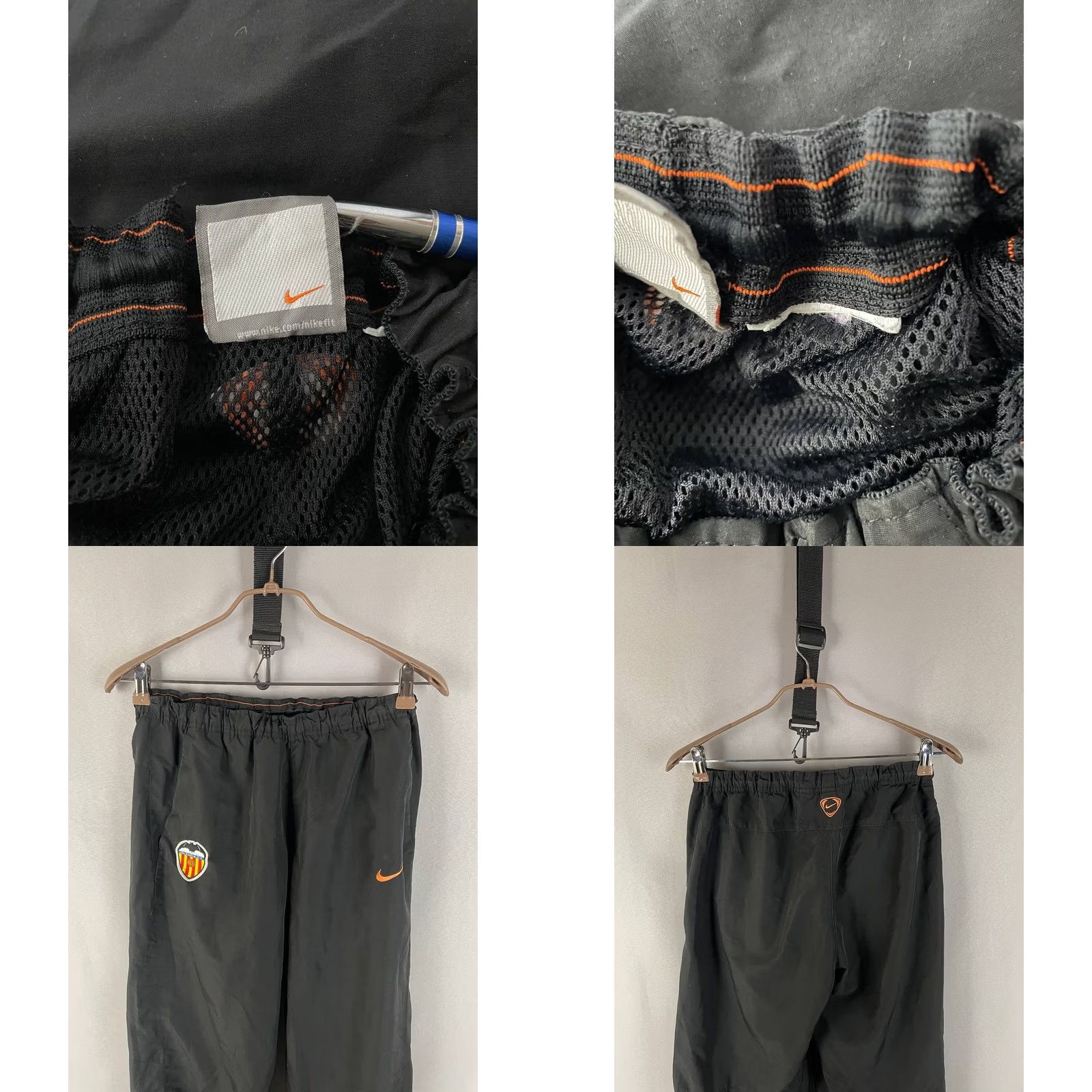 Nike Nike FC Valencia Pants Mens Size M Black Elastic Waist Polyester Track Trouser Size US 31 - 9 Thumbnail