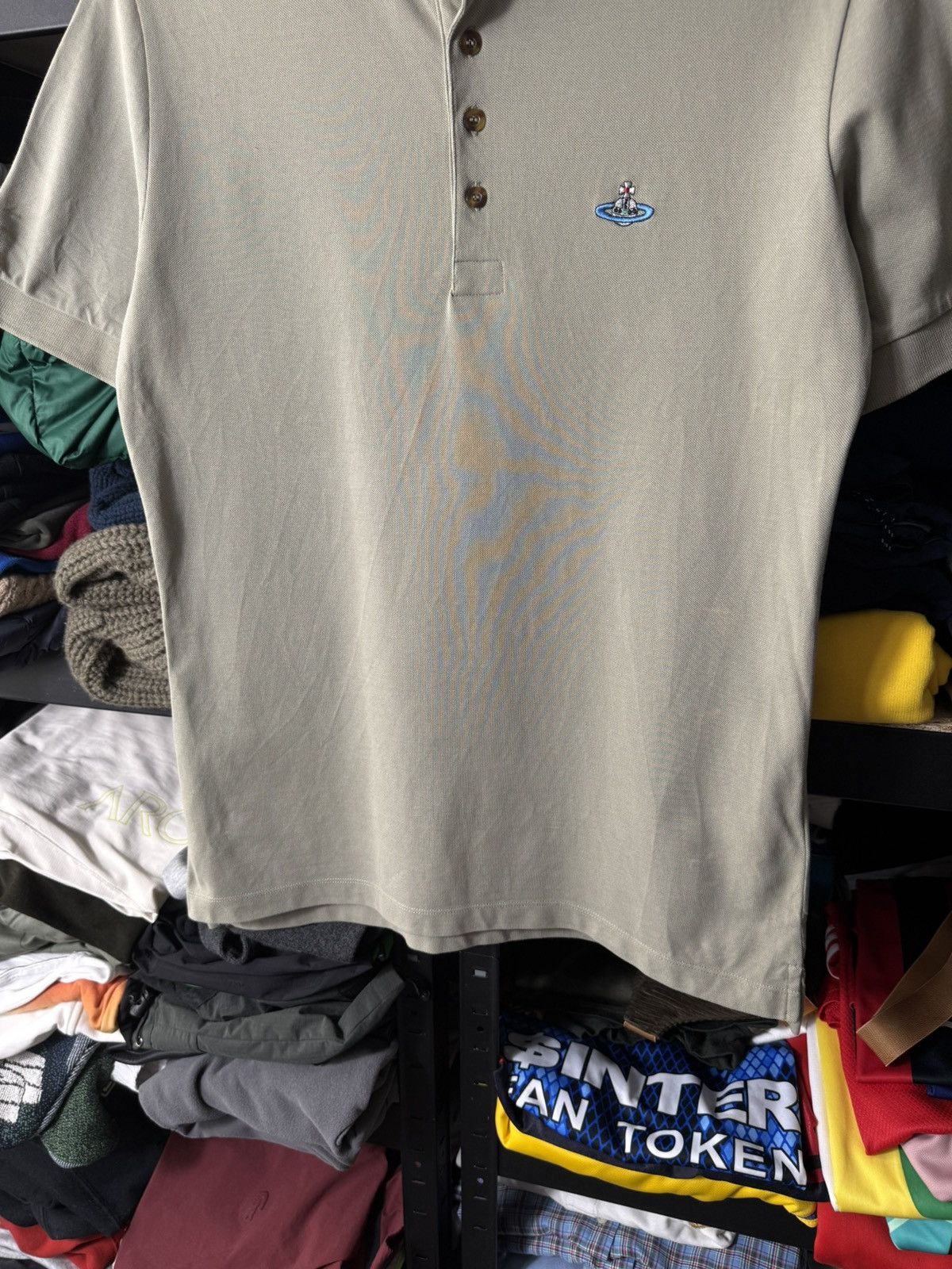 Vivienne Westwood Vivienne Westwood Orb Logo Polo Shirt Khaki Cotton Men’s M Size US M / EU 48-50 / 2 - 3 Thumbnail