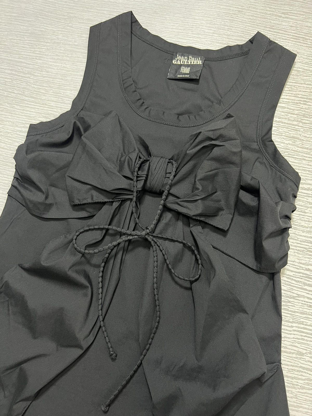 Jean Paul Gaultier Jean Paul Gaultier - Ribbon Ruffled Tank Top Size S / US 4 / IT 40 - 3 Thumbnail