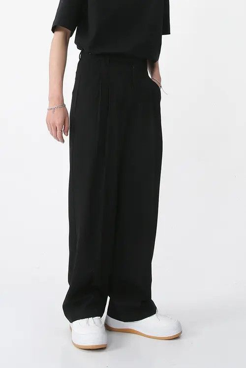 Other Black simple fashion casual long trousers mid waist Size US 32 / EU 48 - 4 Thumbnail