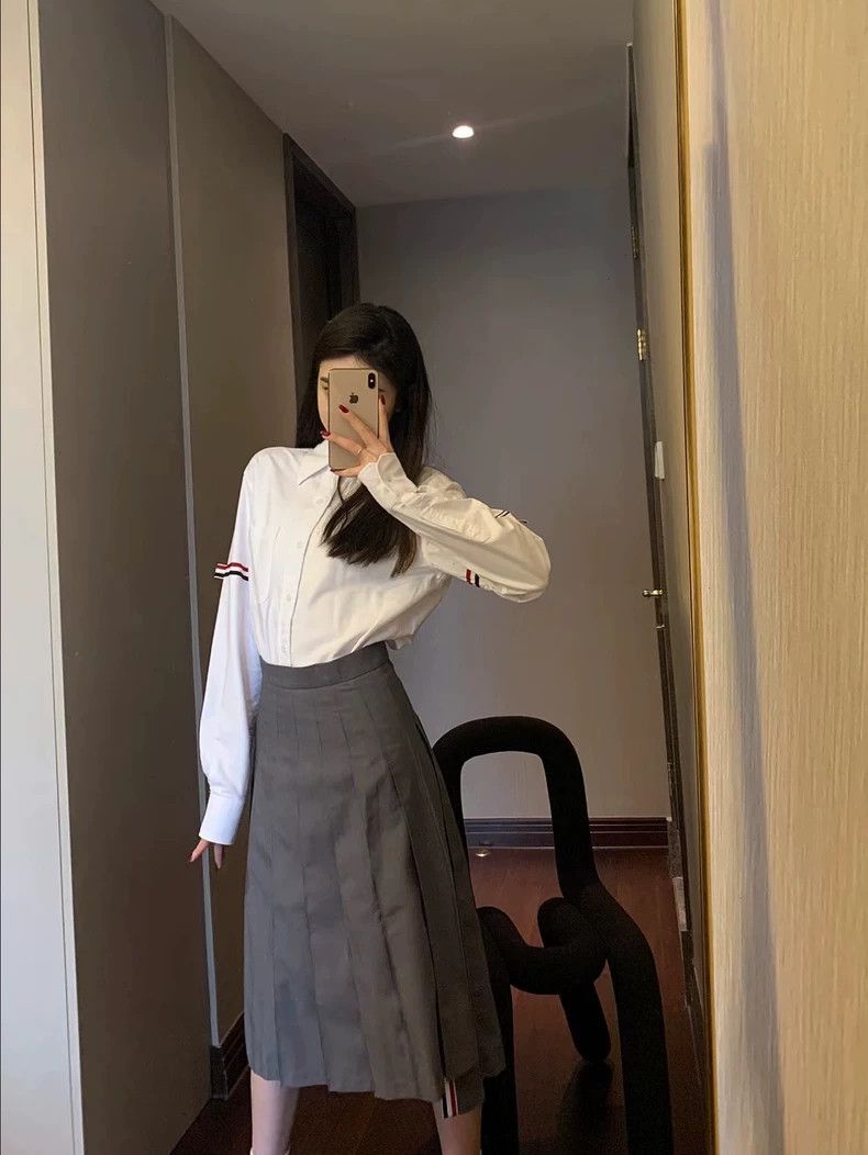 Thom Browne Thom Browne size2 White two-sleeved shirt jacket Size US M / EU 48-50 / 2 - 8 Thumbnail