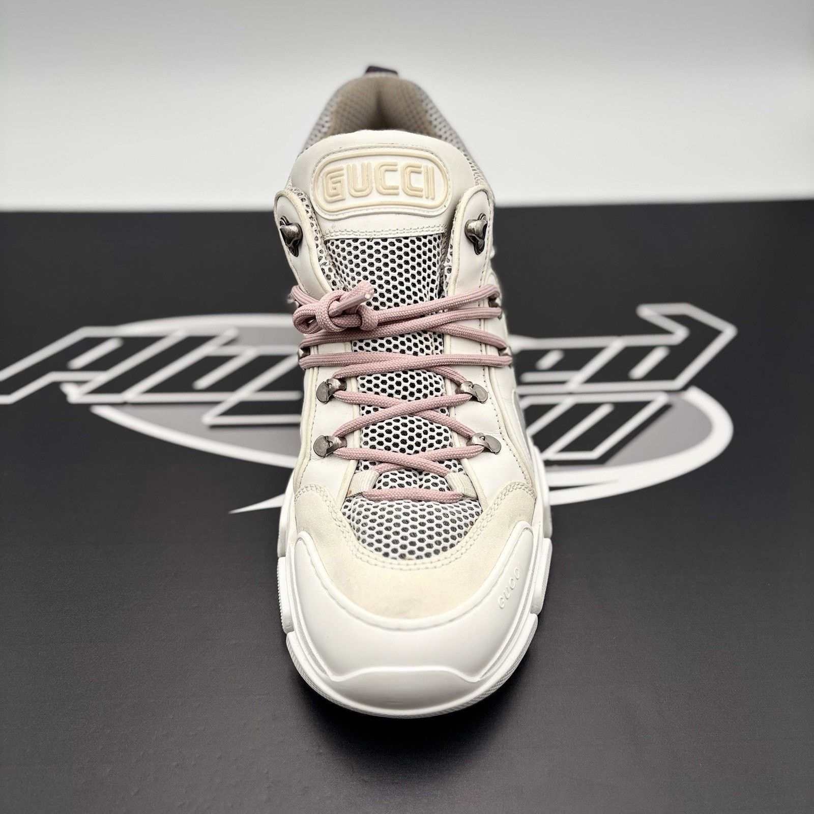 Gucci Gucci Flashtrek SEGA ' White, Beige ' | GREAT CONDITION! Size US 12.5 / EU 45-46 - 14 Thumbnail