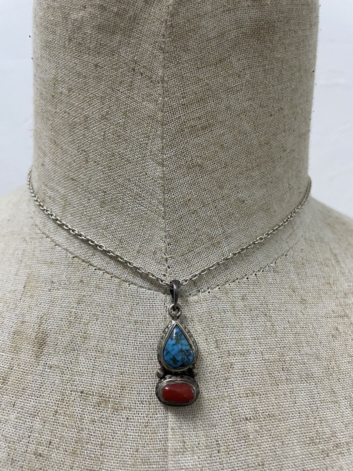 Jewelry Vintage Silver 925 Necklace with stone Size ONE SIZE - 1 Thumbnail