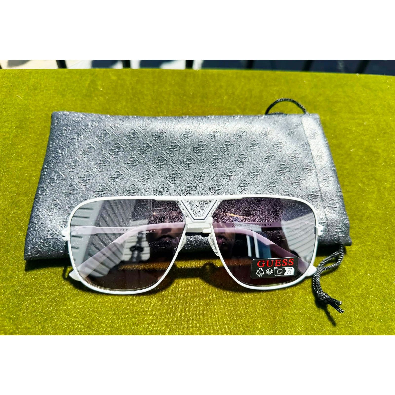 Guess NEW - Guess Pilot Navigator Sunglasses | Silver Size ONE SIZE - 6 Thumbnail
