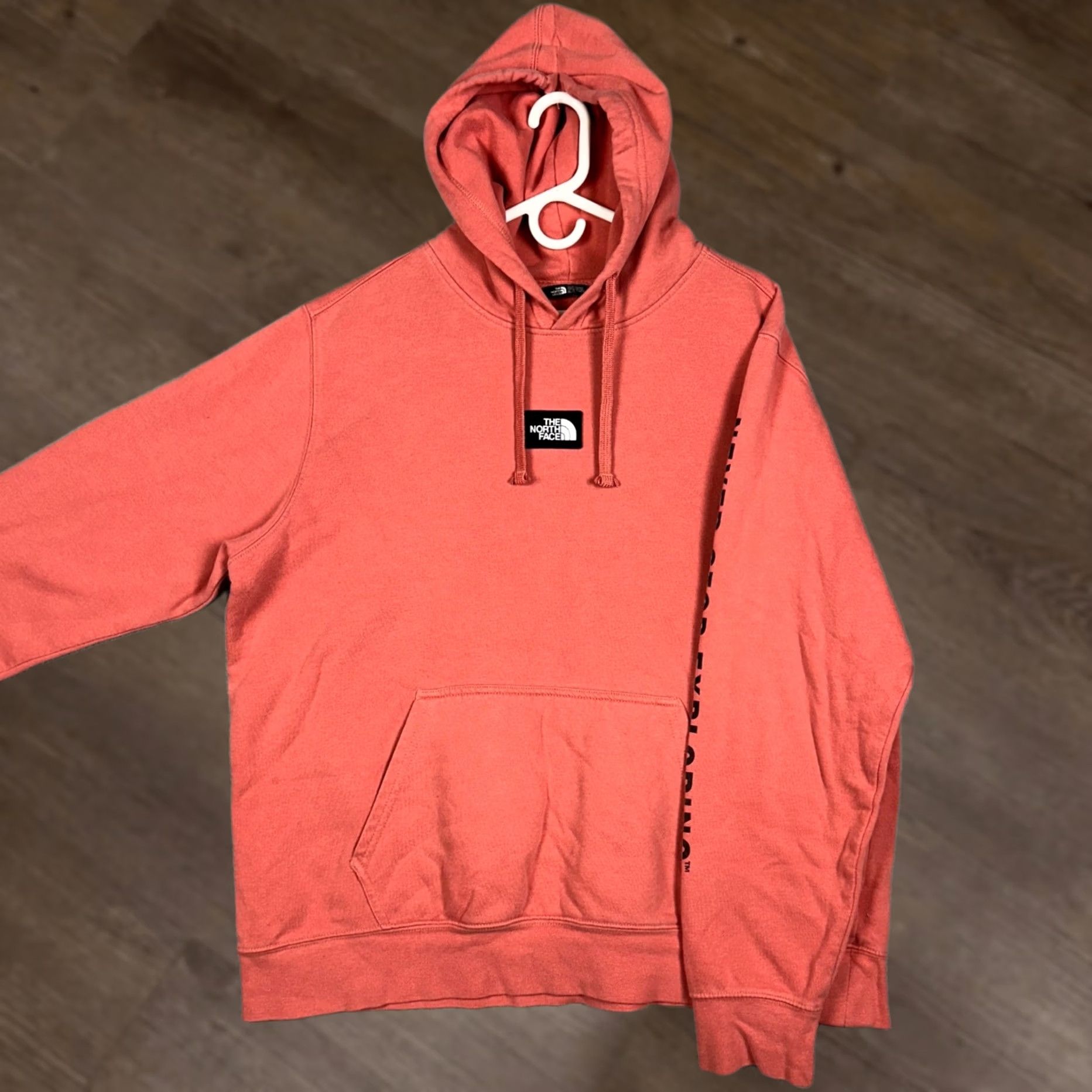 The North Face The North Face Sweatshirt Mens XL Coral Pink Hoodie Graphic Drawstring Pullover Size US XL / EU 56 / 4 - 1 Thumbnail