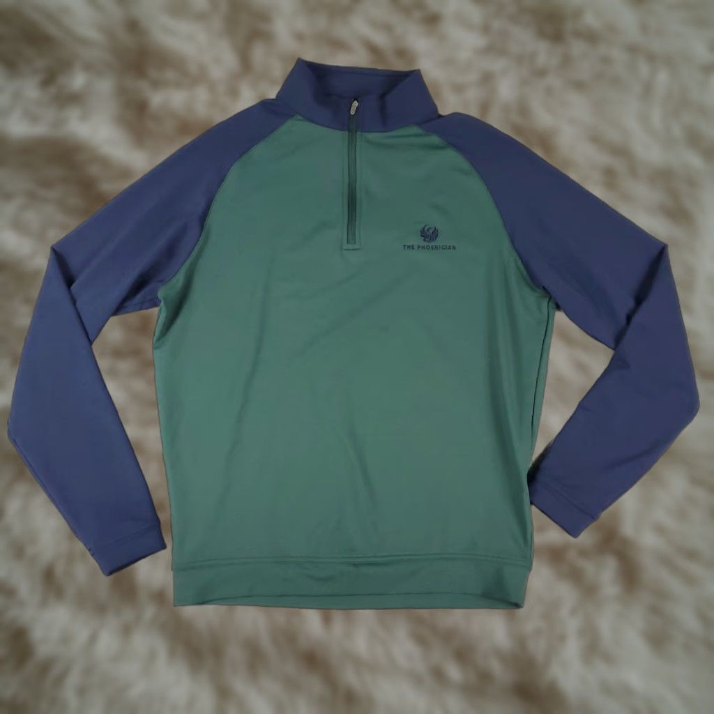 Peter Millar Peter Millar Sweater Mens Small Blue Green Phoenician Golf Lightweight 1/4 Zip Shirt Size US S / EU 44-46 / 1 - 1 Thumbnail