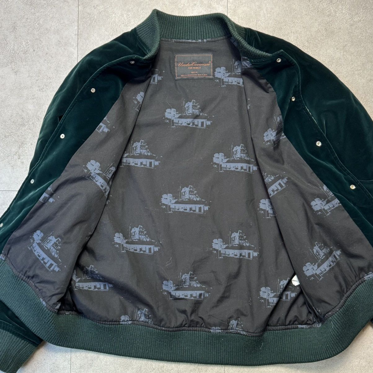 Jun Takahashi × Undercover undercover Green Rebel Gods Bomber Jacket Size US M / EU 48-50 / 2 - 4 Thumbnail