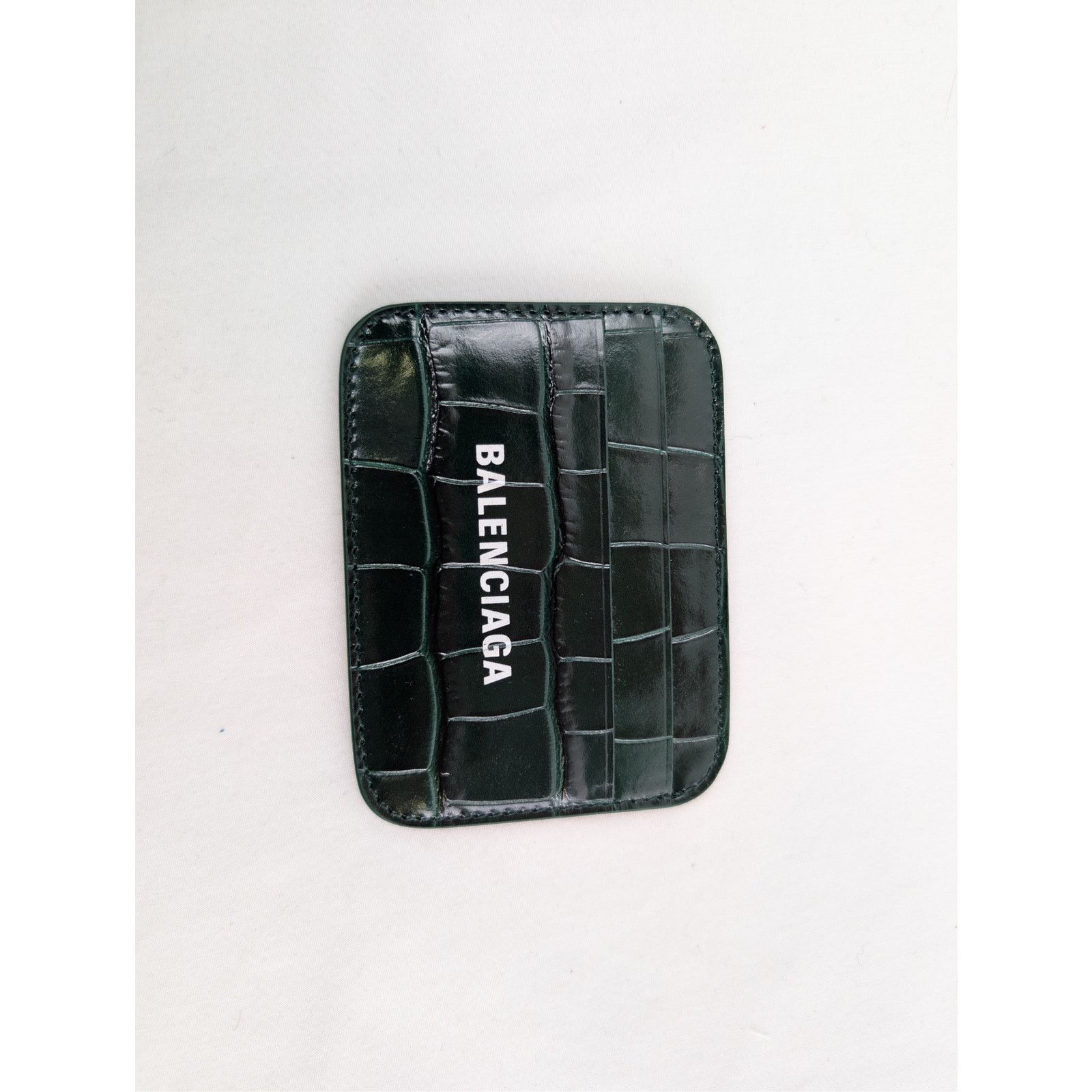 Balenciaga o1rshd1 Size: OS / Shiny Embossed Croc Cash Card Holder Size ONE SIZE - 3 Thumbnail