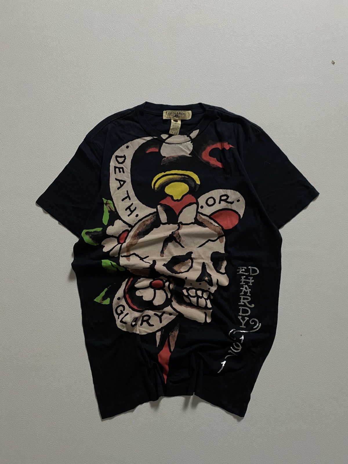 Ed Hardy Ed Hardy scull print T-shirt 00s Size US M / EU 48-50 / 2 - 1 Thumbnail