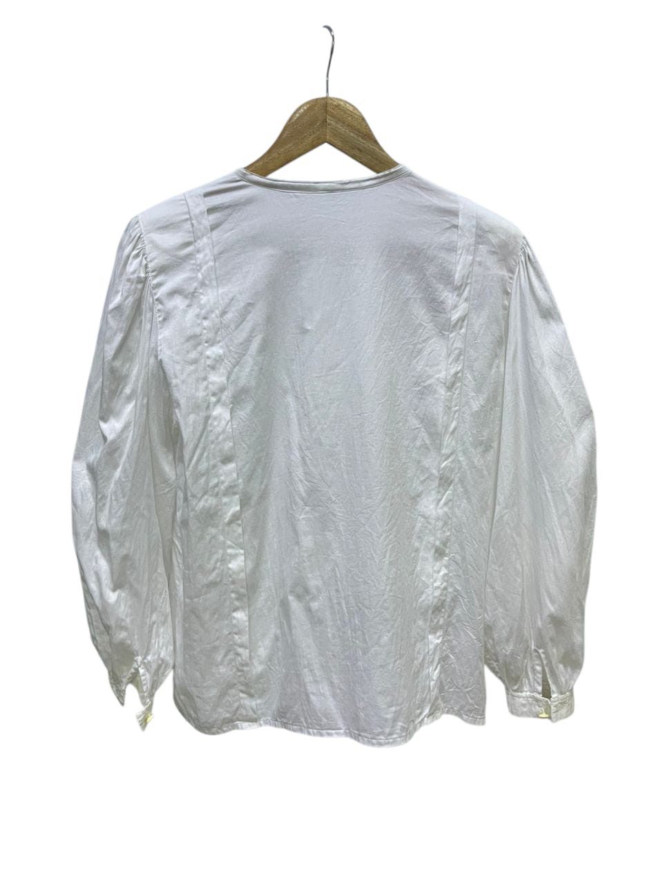 Dior Vintage Cristian Dior White Cotton Blouse Size M / US 6-8 / IT 42-44 - 3 Thumbnail