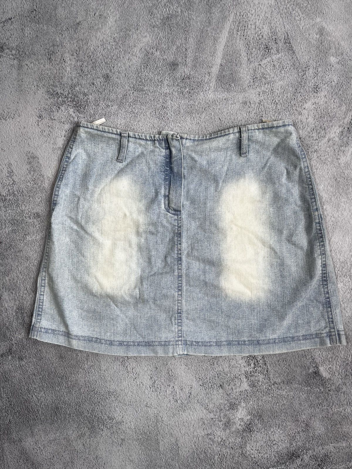Other Vintage Y2K faded flared denim mini skirt Japanese style Size 28" / US 6 / IT 42 - 4 Thumbnail