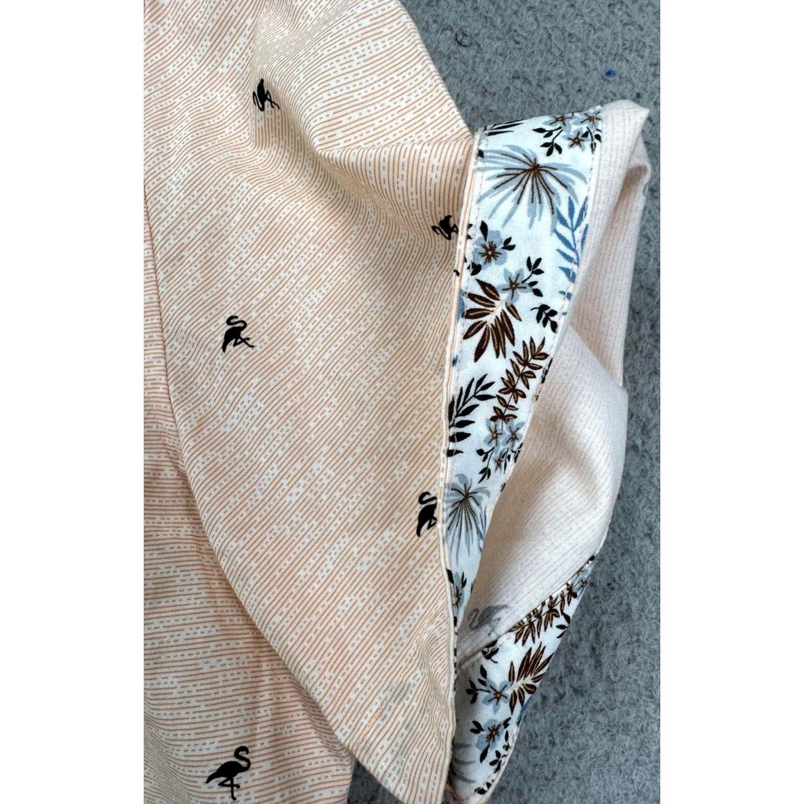 Denime Denim & Flower Ricky Singh Shirt Mens Large Peach Flamingos Print Button Up Shirt Size US L / EU 52-54 / 3 - 7 Thumbnail