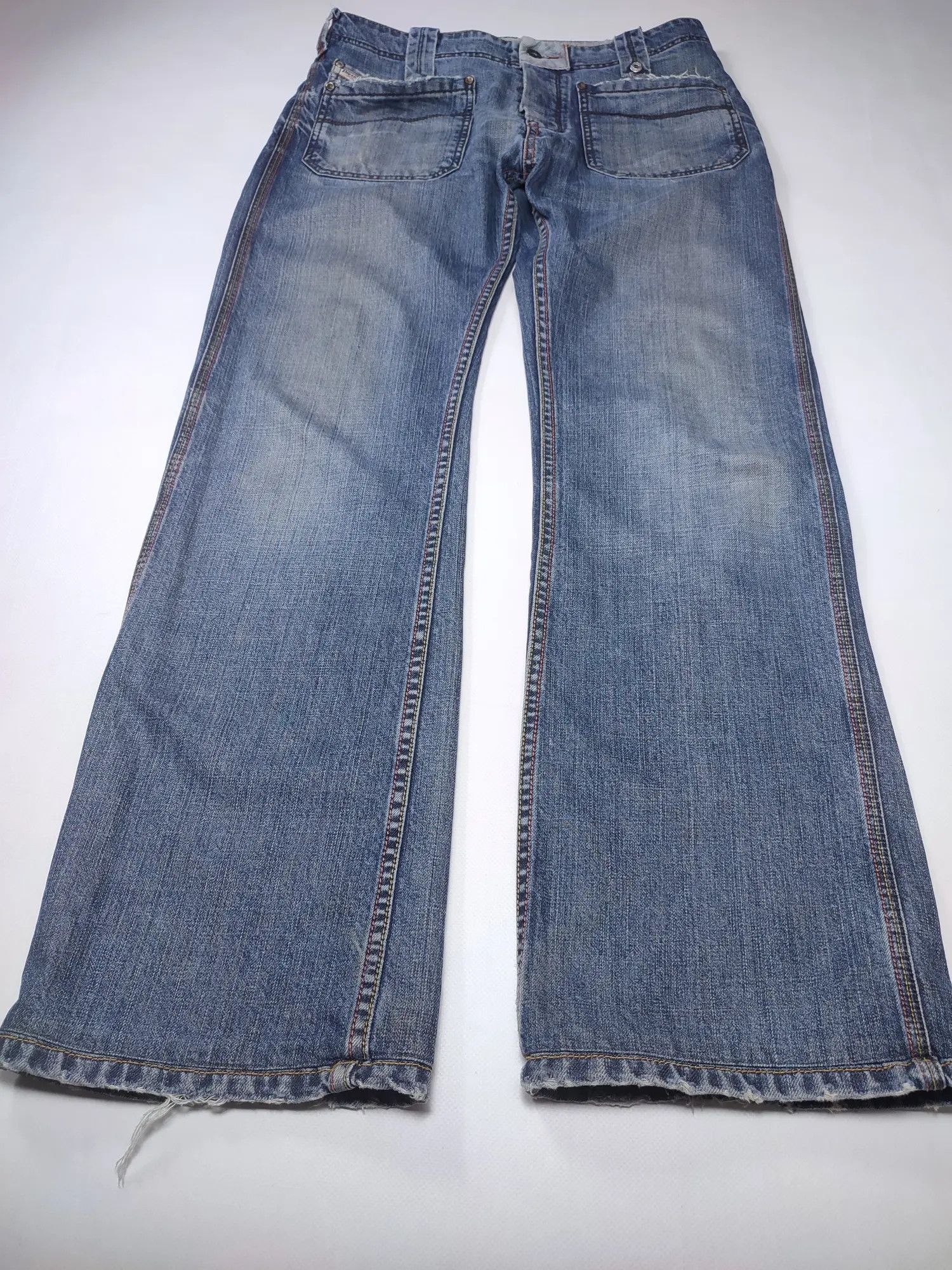 Diesel × Vintage Diesel Moorix Washed Straight Damaged Denim Pants Size US 30 / EU 46 - 7 Thumbnail