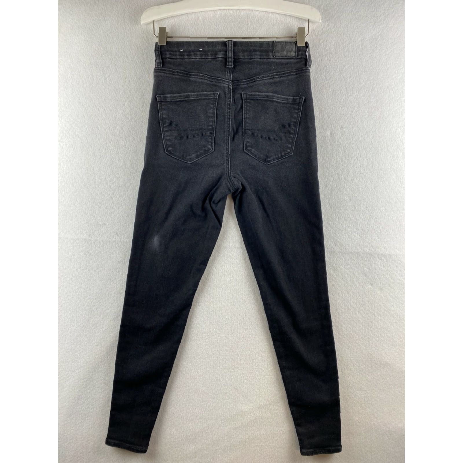 American Eagle Outfitters American Eagle Jeans 4 Womens Black Curvy High-Rise Ankle Jegging Stretch Denim Size 27" / US 4 / IT 40 - 7 Thumbnail