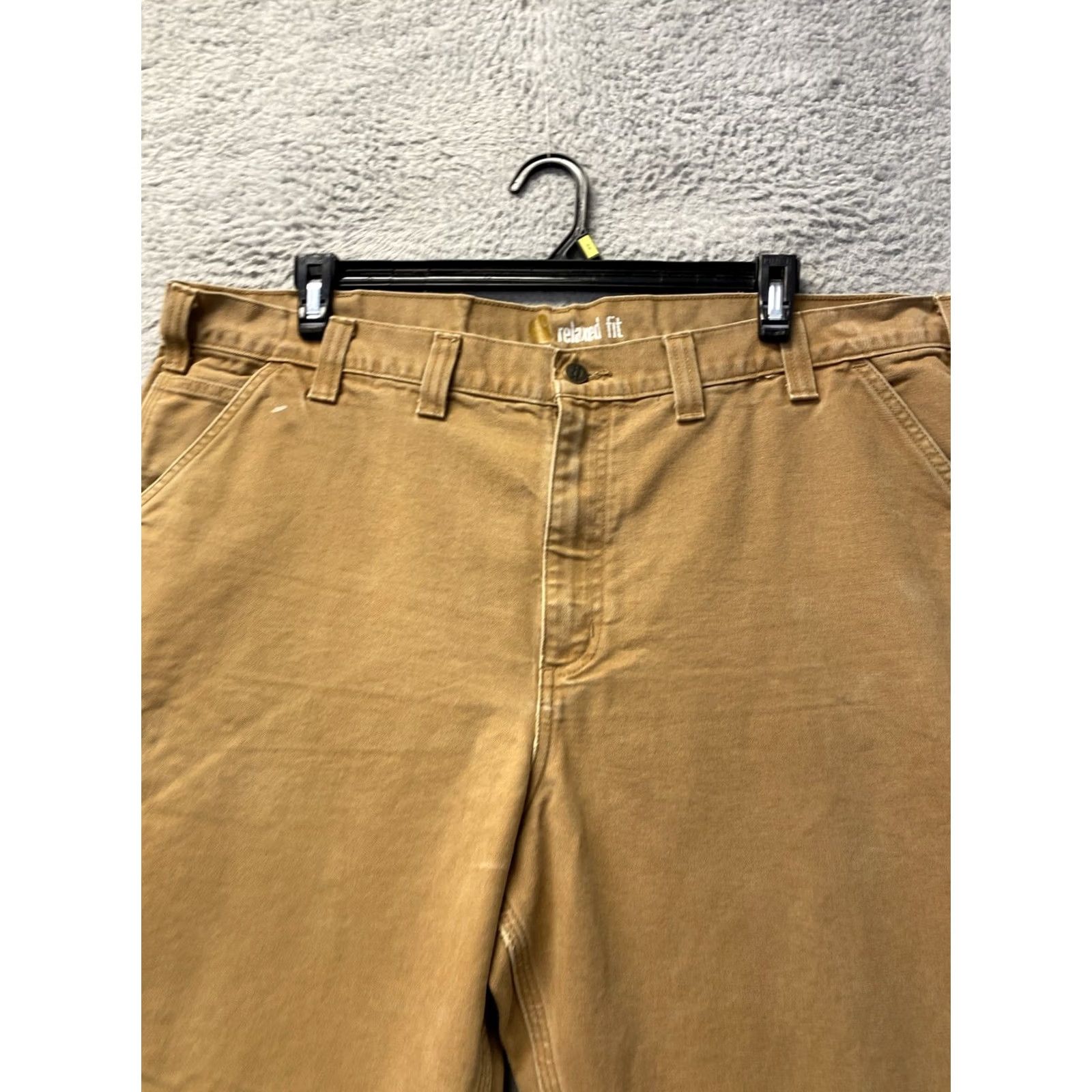 Carhartt Carhartt Dungaree Carpenter Pants Men 44x30 Brown Canvas Workwear Pockets Relaxed High Rise Jeans/ Pants Size US 44 / EU 60 - 2 Thumbnail