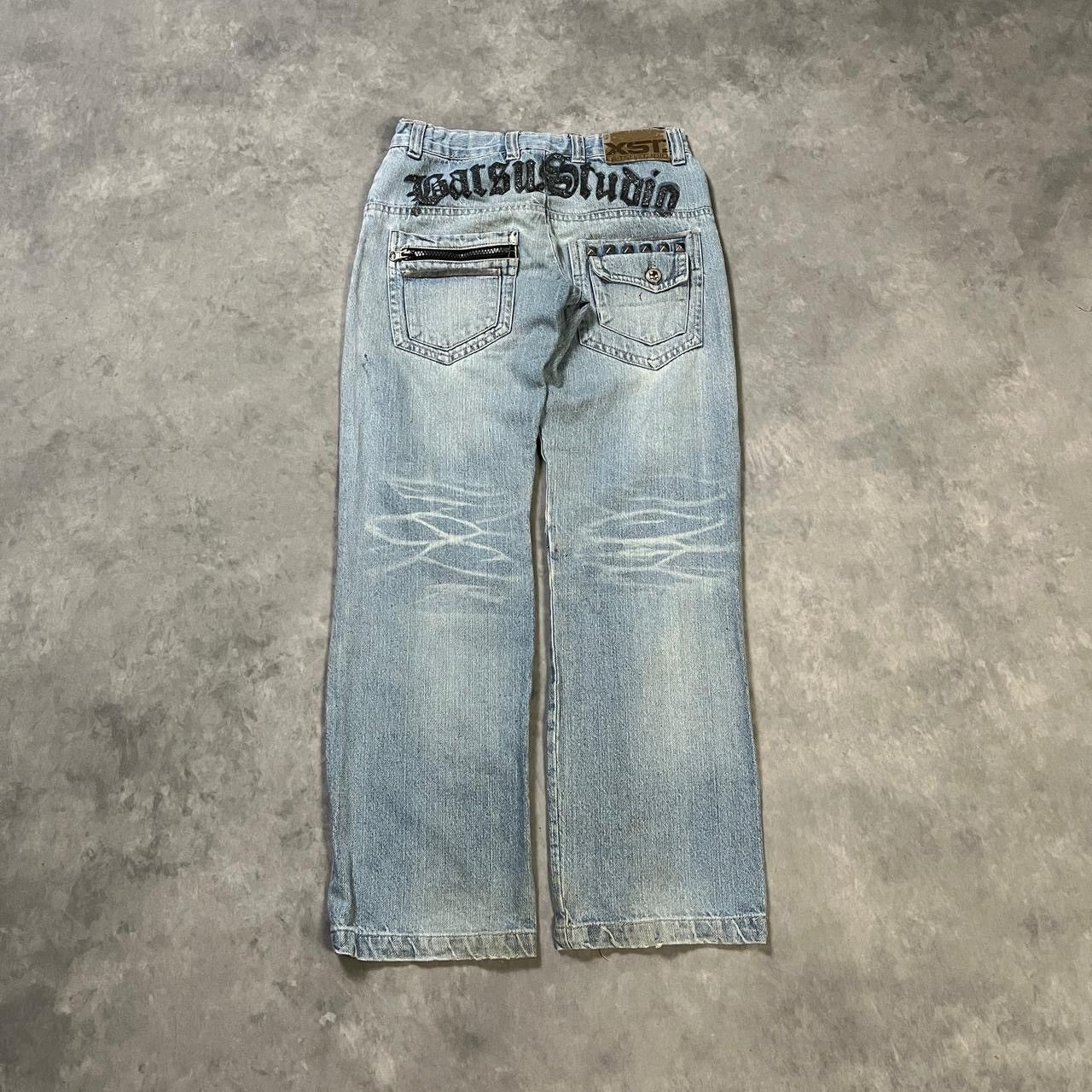 Kapital 2000s Japanese Hysteric Acne Skull Wash Denim y2k Lgb Ifsix Size 24" / US 00 / IT 34 - 2 Thumbnail