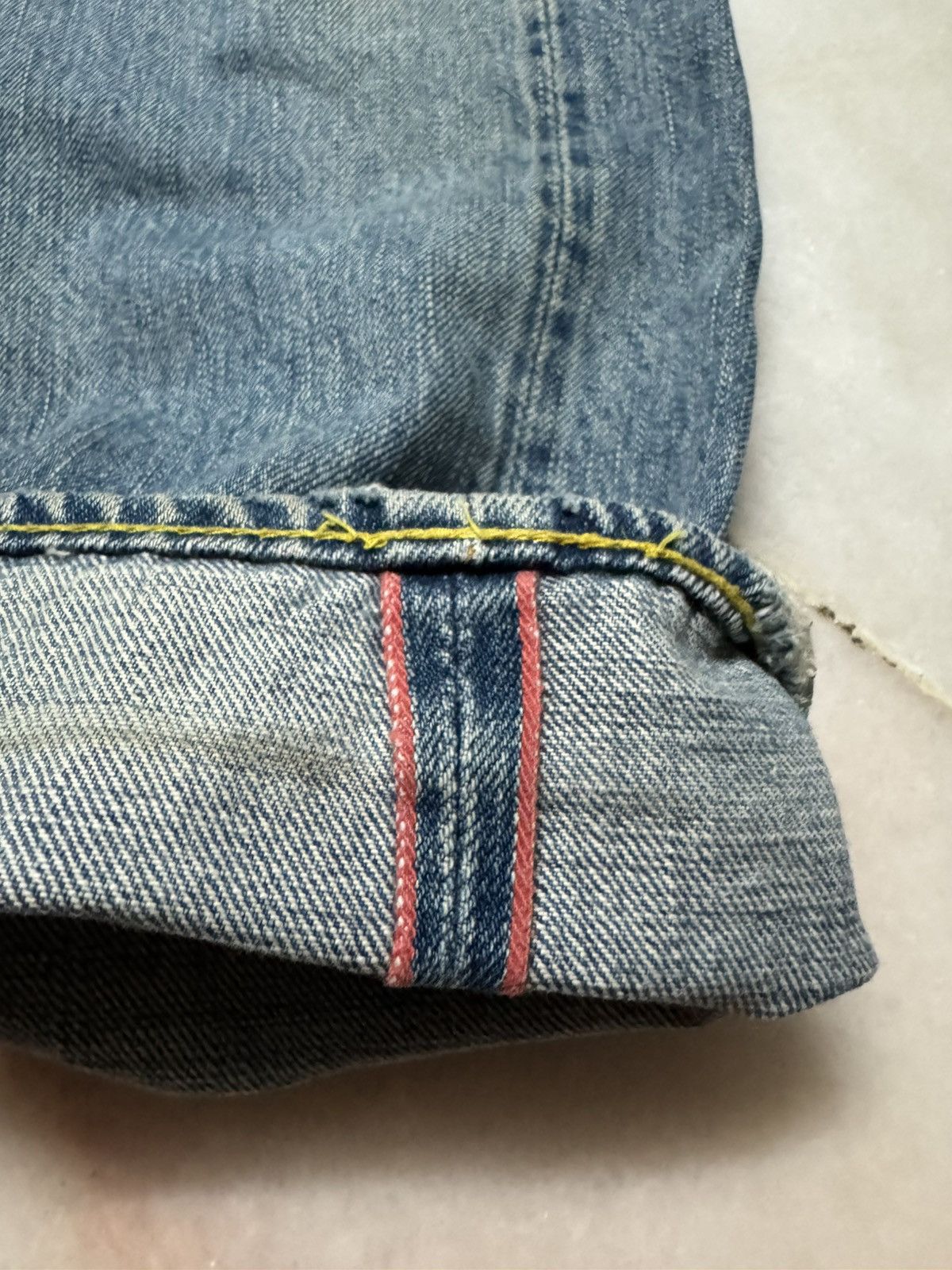 14th Addiction 💥SELVEDGE💥90's KATOTOGI MADE IN JAPAN FADED SELVEDGE FLARED Size US 26 / EU 42 - 8 Thumbnail