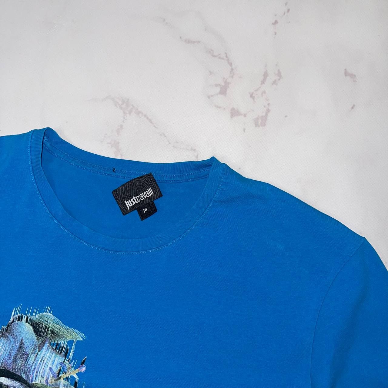 Just Cavalli Just Cavalli Blue Cotton Graphic Printed T-Shirt Size M Mens Size US M / EU 48-50 / 2 - 8 Thumbnail