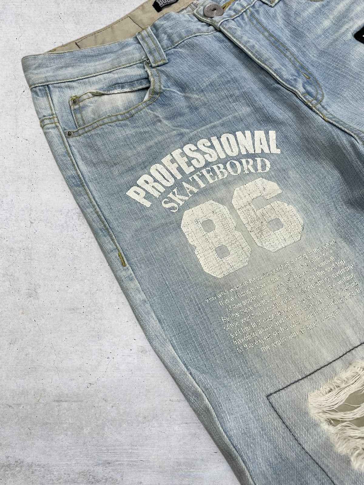 Beauty Beast VINTAGE OG BUZZSPUNKY 90S PUNK SKATE JAPAN RIPPING DENIM Size US 30 / EU 46 - 8 Thumbnail