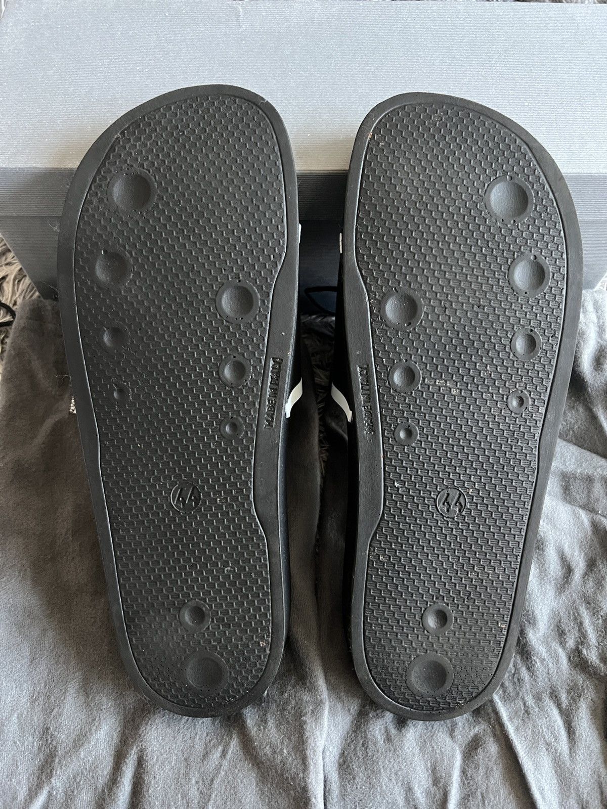 Thom Browne Thom Browne Black Rubber Stripe Pool Slides Size US 11 / EU 44 - 8 Thumbnail