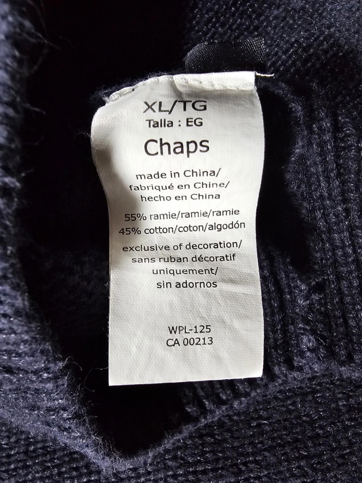 Chaps Chaps XL Cowl Neck Pocket Sweater Blue Size US XL / EU 56 / 4 - 8 Thumbnail