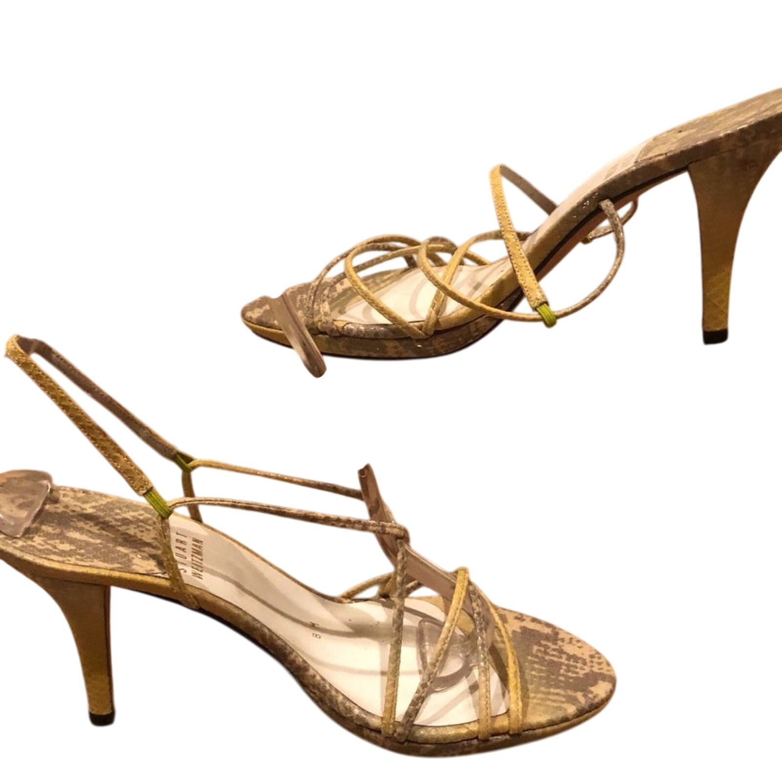 Stuart Weitzman Stuart Weitzman Lizard Leather Strappy Sandals Shoe $270 NWT Size US 8 / IT 38 - 6 Thumbnail