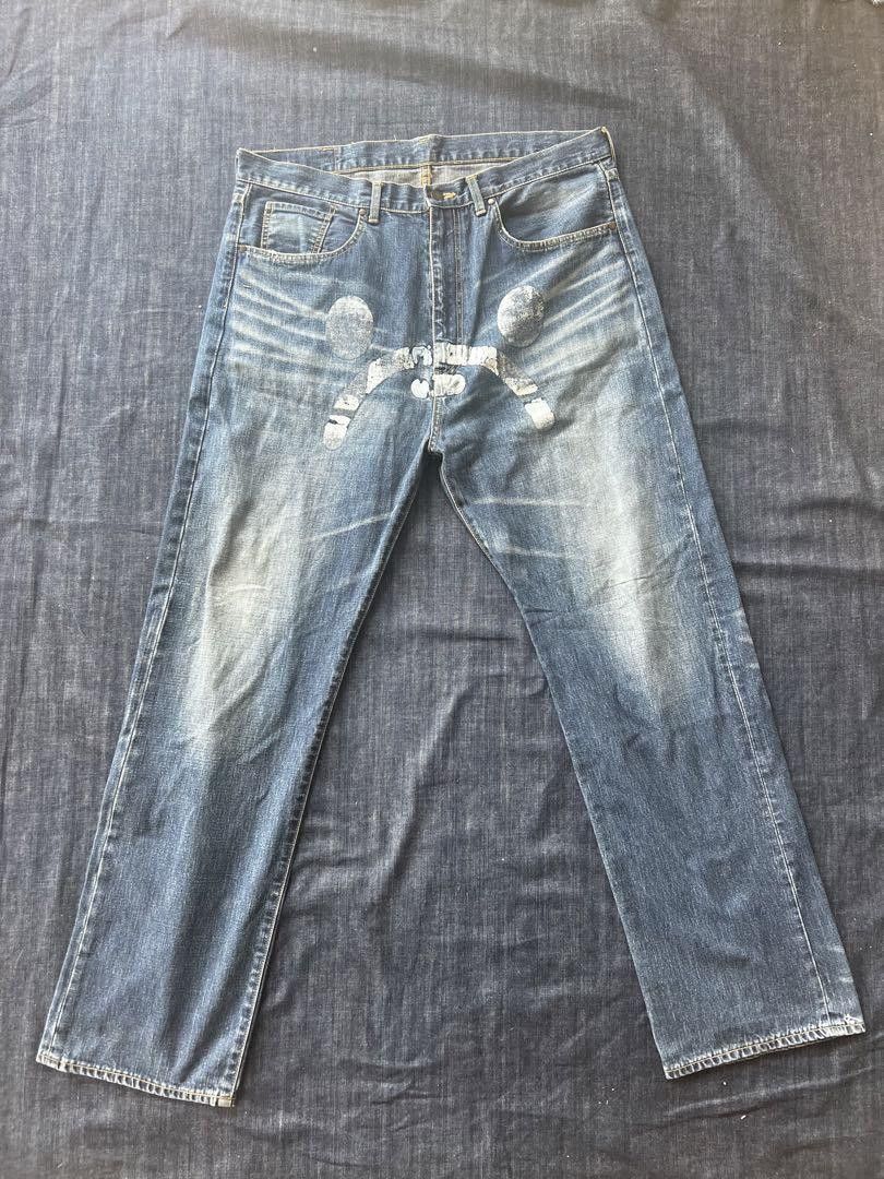 Bape A BATHING APE Baby Milo Denim Pants Blue XL Size US 39 - 1 Thumbnail