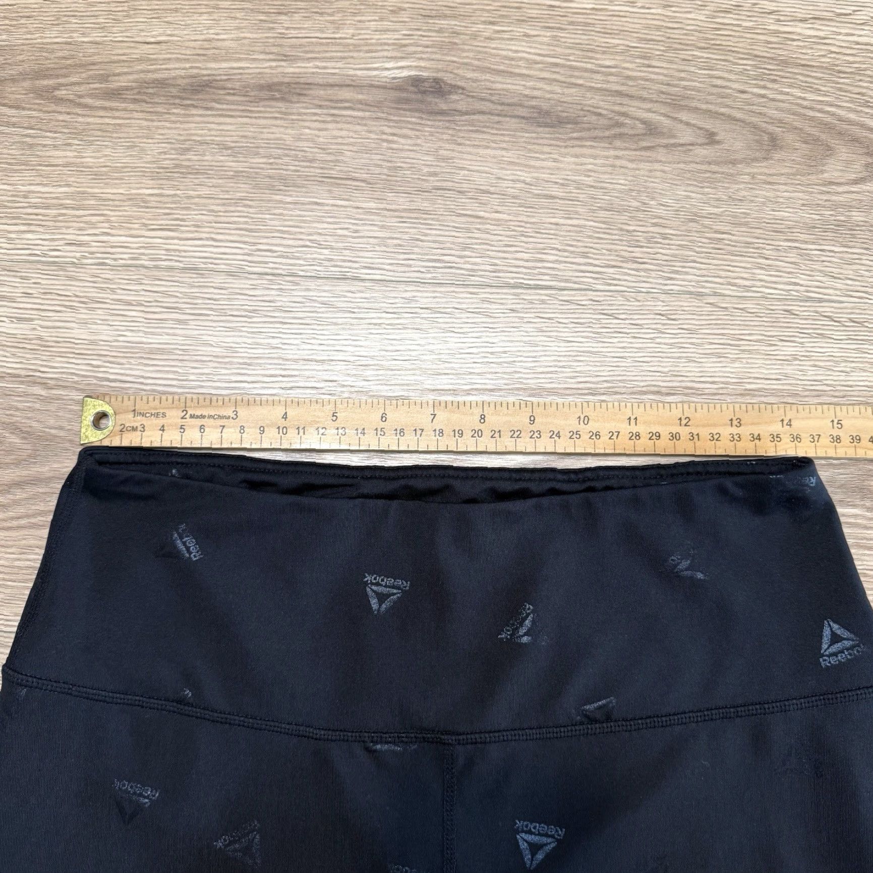 Reebok VINTAGE Reebok Yoga Leggings Women's Large Black Capri Workout Pants Size 36" / US 14 / IT 50 - 3 Thumbnail