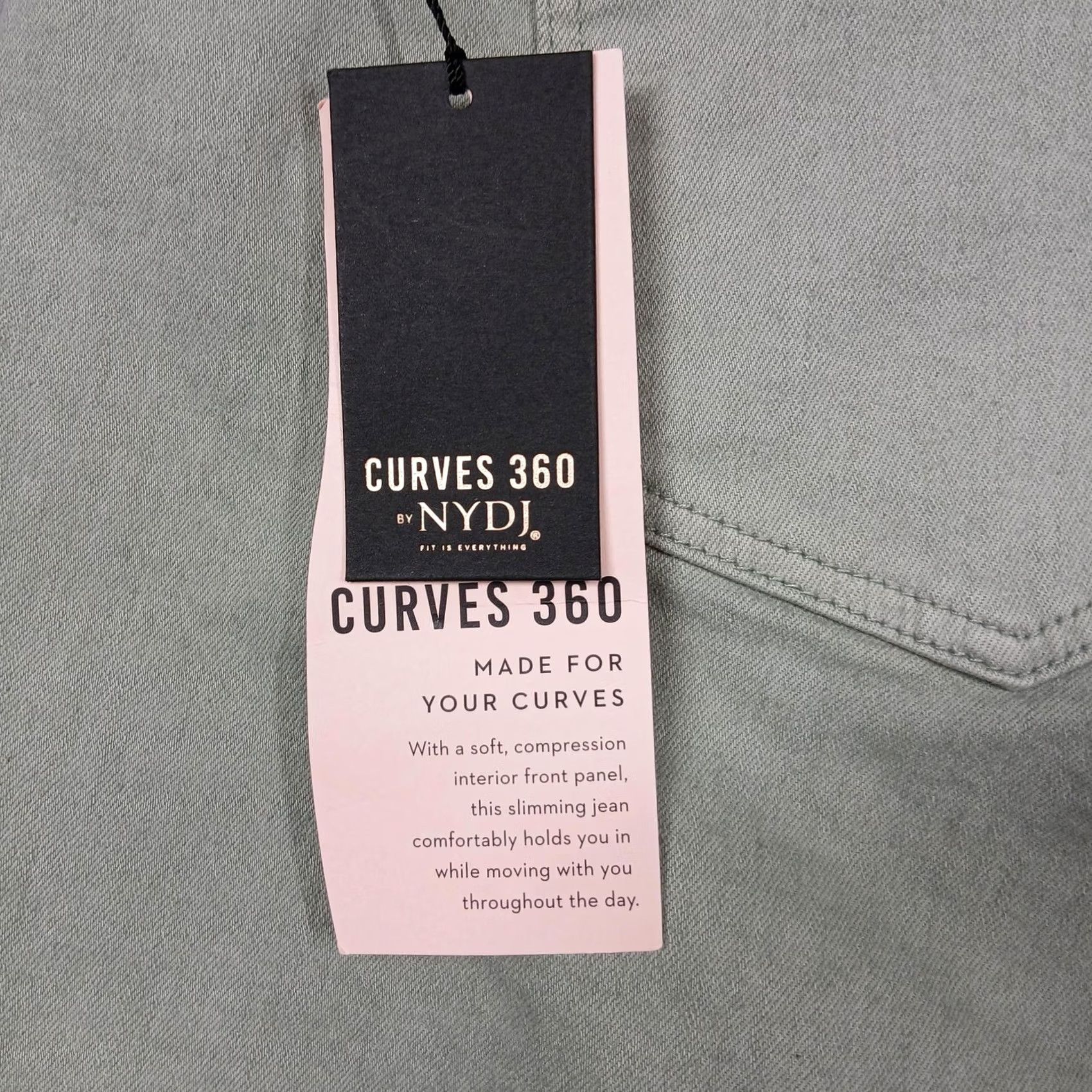 NYDJ NYDJ Jeans Womens 20 Plus Curves 360 Slim Straight Ankle Desert Wil NWT Jeans Slim Straight Ankle Plus Size 20 Womens Green Size 42" / US 20 - 7 Thumbnail