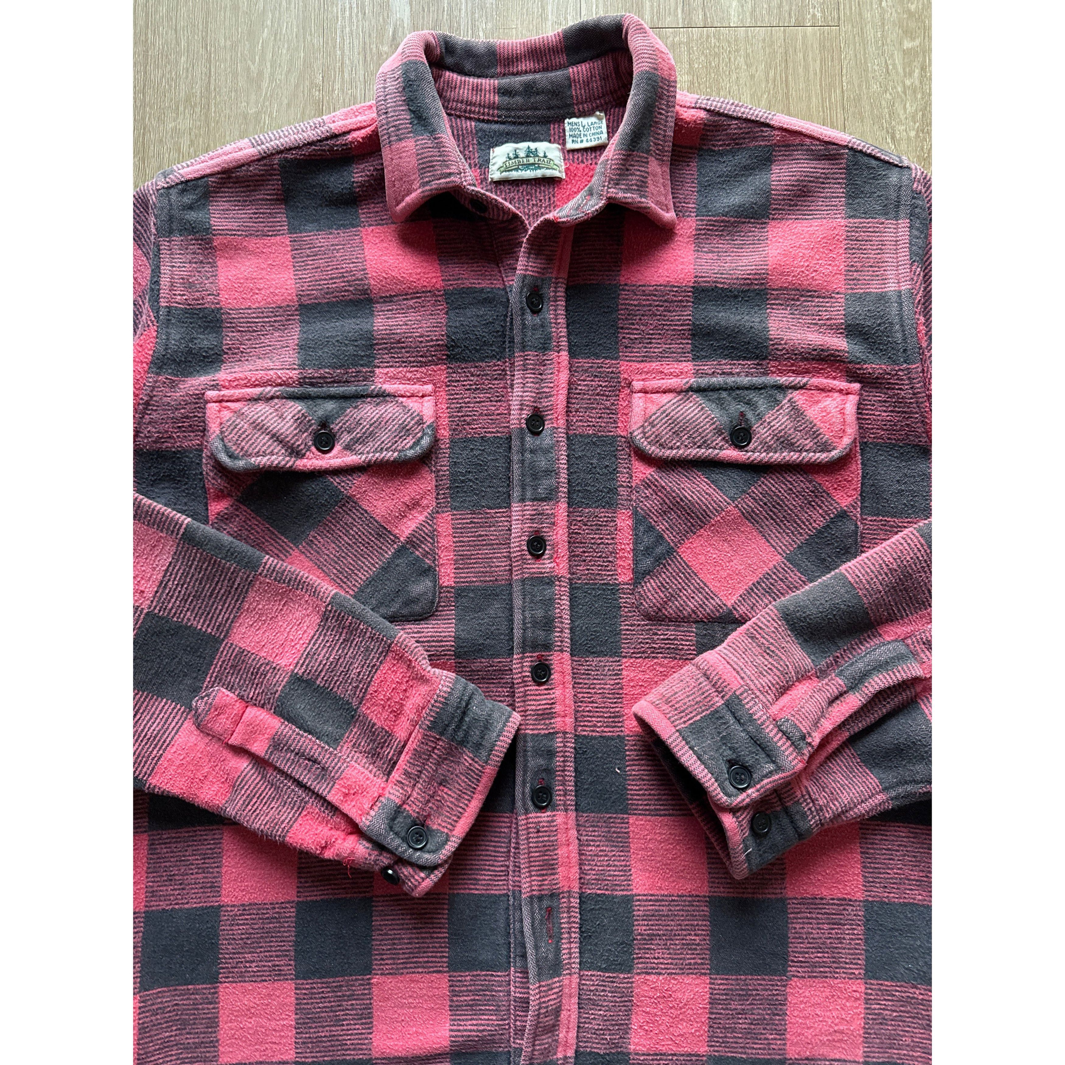 Other Vintage Timber Trailer Heavy Cotton Plaid Button Up Shirt Size US L / EU 52-54 / 3 - 4 Thumbnail