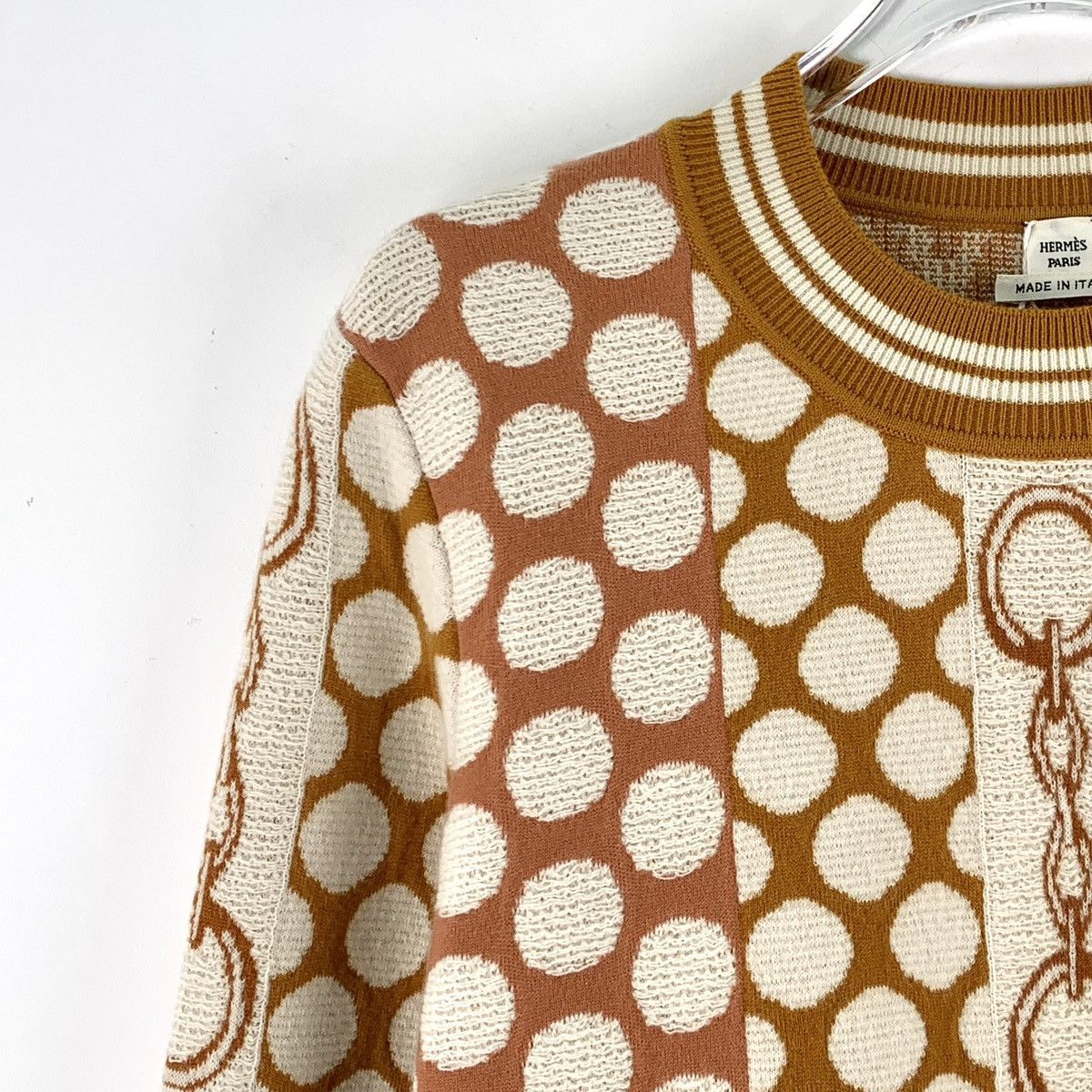 Hermes Hermes Brown Wool Long Sleeve Knit Sweater K26WX Size S / US 4 / IT 40 - 3 Thumbnail