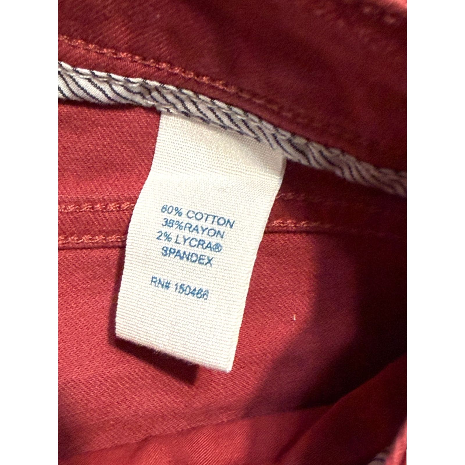 Market Market & Spruce Jeans Women's 4 Red Skinny Mid Rise Pockets Denim Cotton 5-Pocket Clothing Womens Size 27" / US 4 / IT 40 - 6 Thumbnail