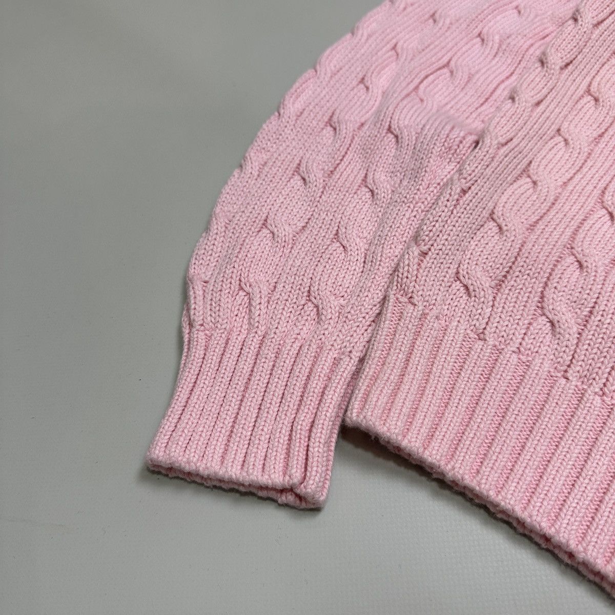 Polo Ralph Lauren Polo Ralph Lauren vintage pink cable knit sweater Size XL / US 12-14 / IT 48-50 - 4 Thumbnail
