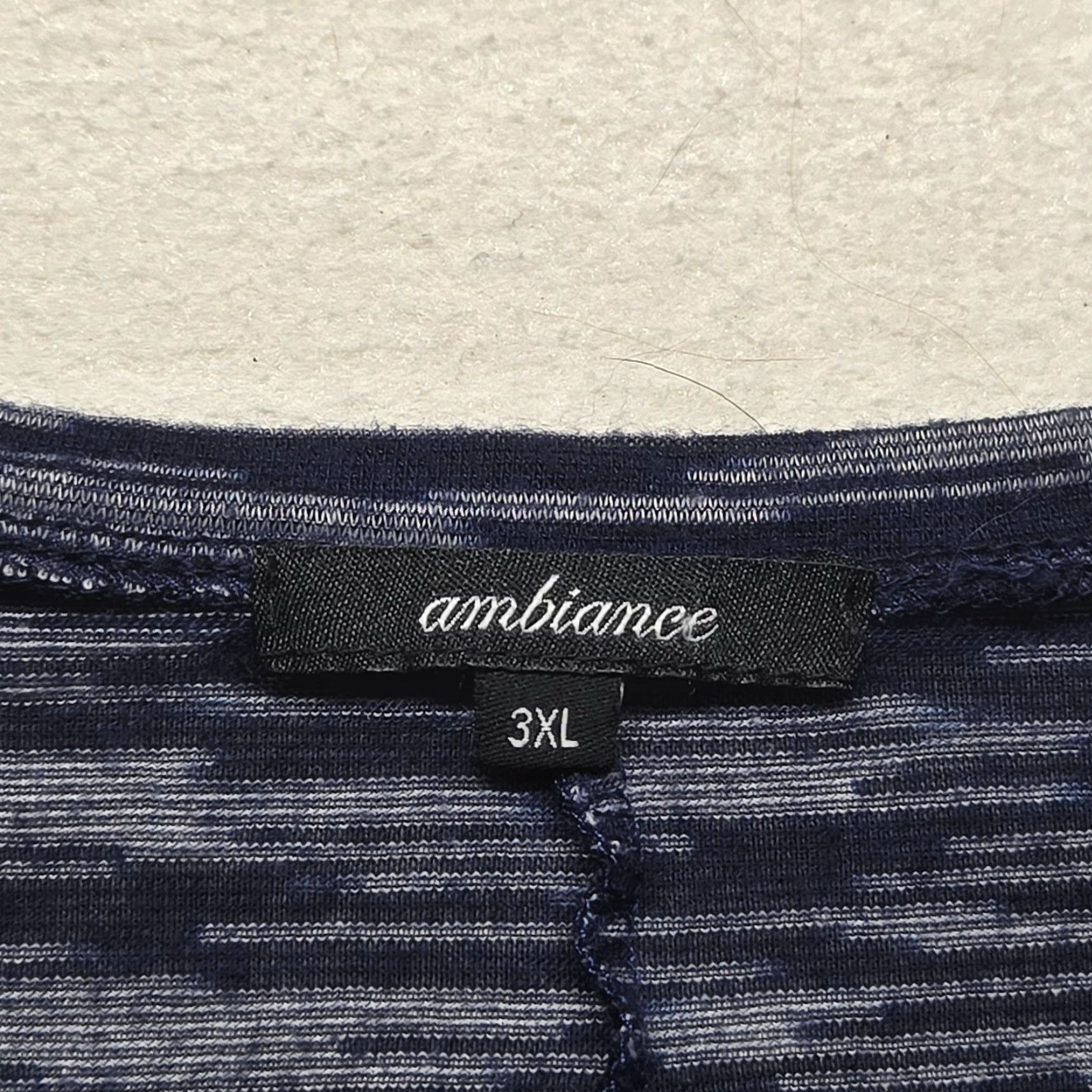 Vintage Ambiance Shirt Short Sleeve Blouse Adult 3XL Blue Solid Women Regular Loose Casual Shirt 3XL Women Size XXL / US 16-18 / IT 52-54 - 3 Thumbnail