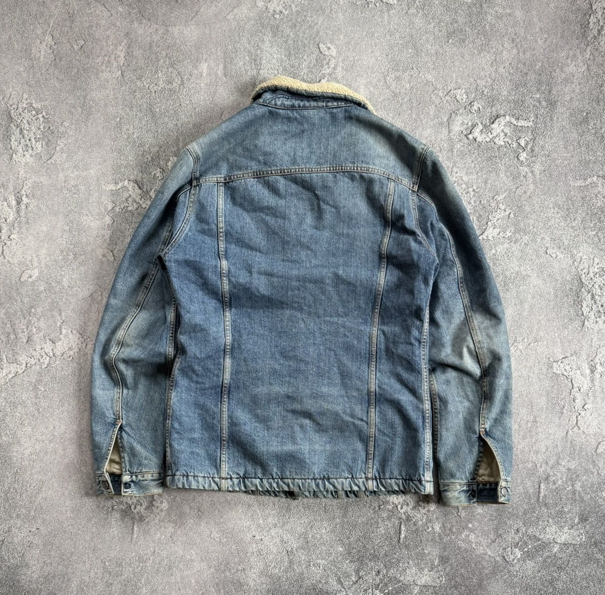 Nudie Jeans × Vintage Nudie Jeans co M denim Sherpa jacket lenny tangerine blue Size US M / EU 48-50 / 2 - 16 Thumbnail