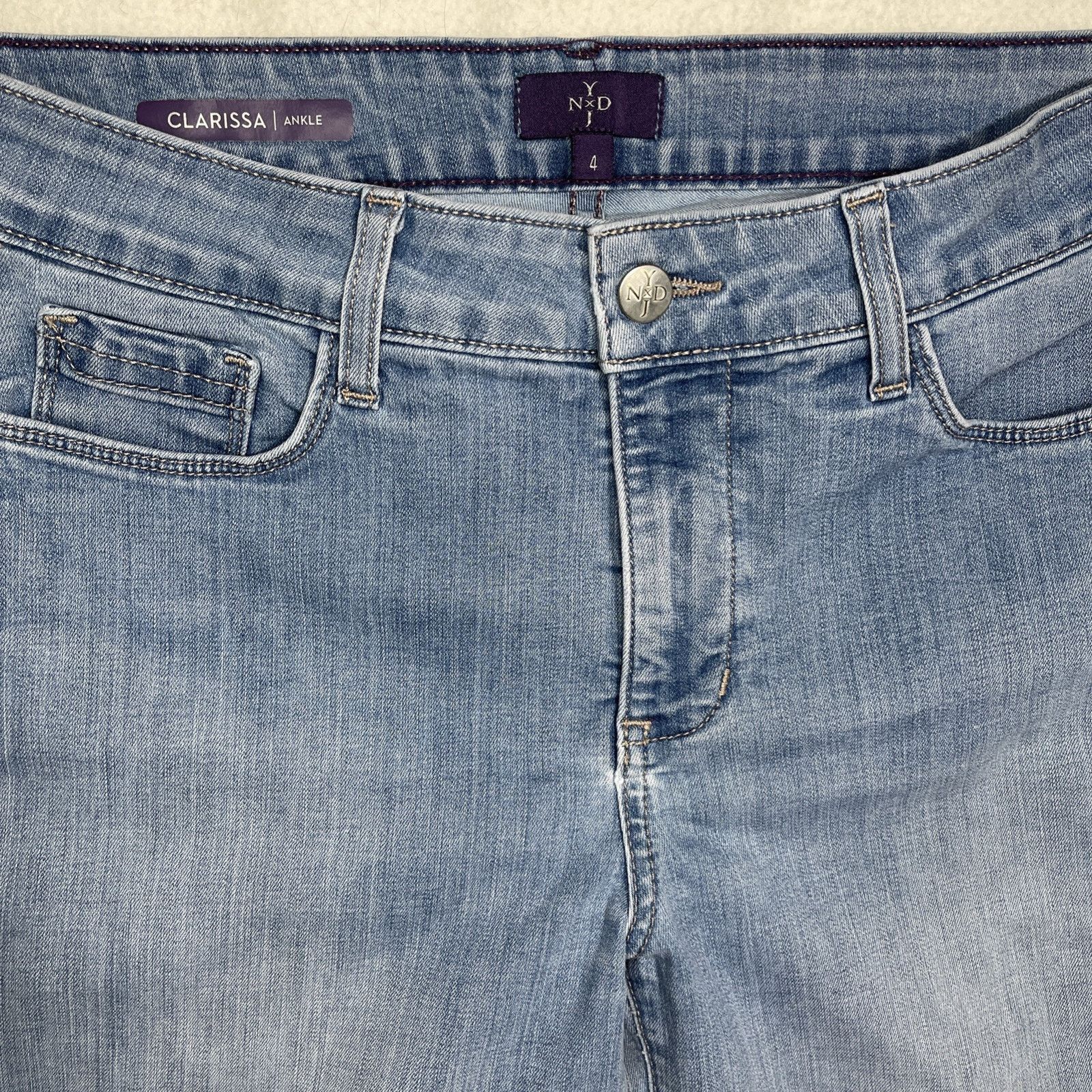 NYDJ NYDJ Women’s Blue Mid Rise Clarissa Ankle Denim Jeans Size 4 Size 27" / US 4 / IT 40 - 2 Thumbnail