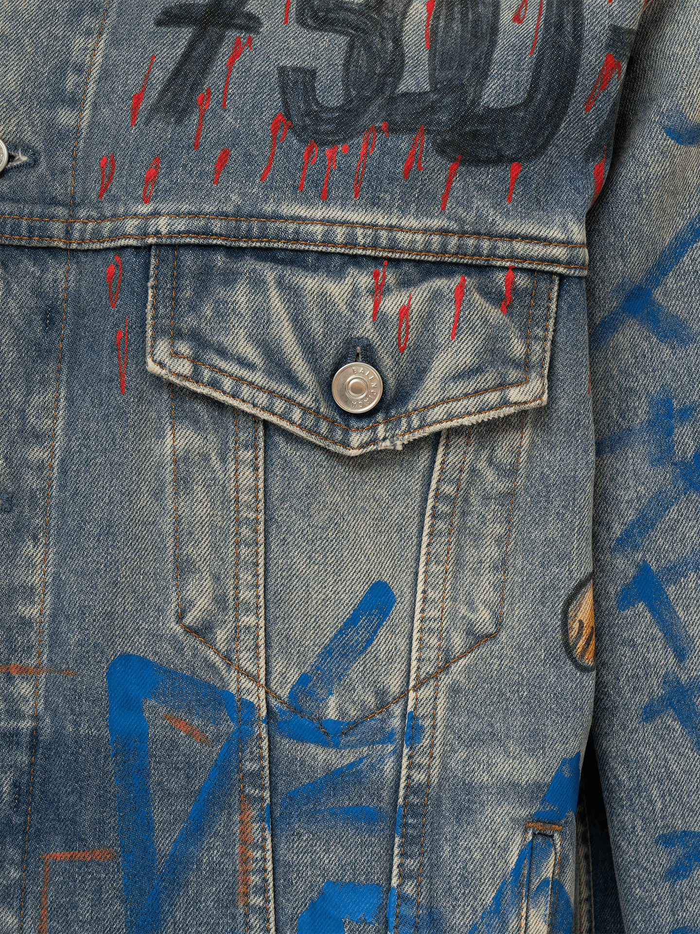 Balenciaga Balenciaga graffiti denim jacket Size US S / EU 44-46 / 1 - 3 Thumbnail
