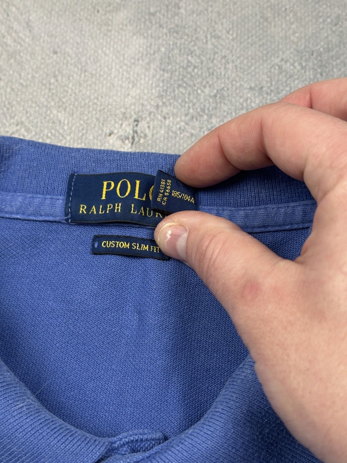 Polo Ralph Lauren Polo Ralph Lauren Royal Blue Big Pony Custom Slim Fit Polo Size US XL / EU 56 / 4 - 6 Thumbnail