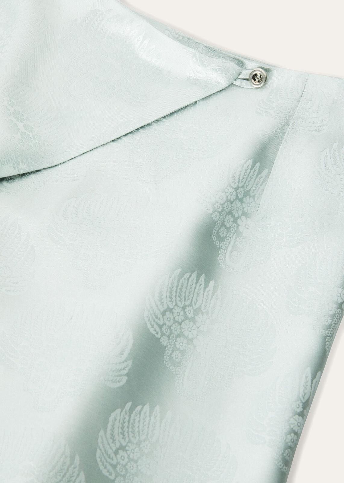 Loro Piana o1srvl11e1224 Silk Jacquard Trouser in Light Blue Size 30" / US 8 / IT 44 - 3 Thumbnail