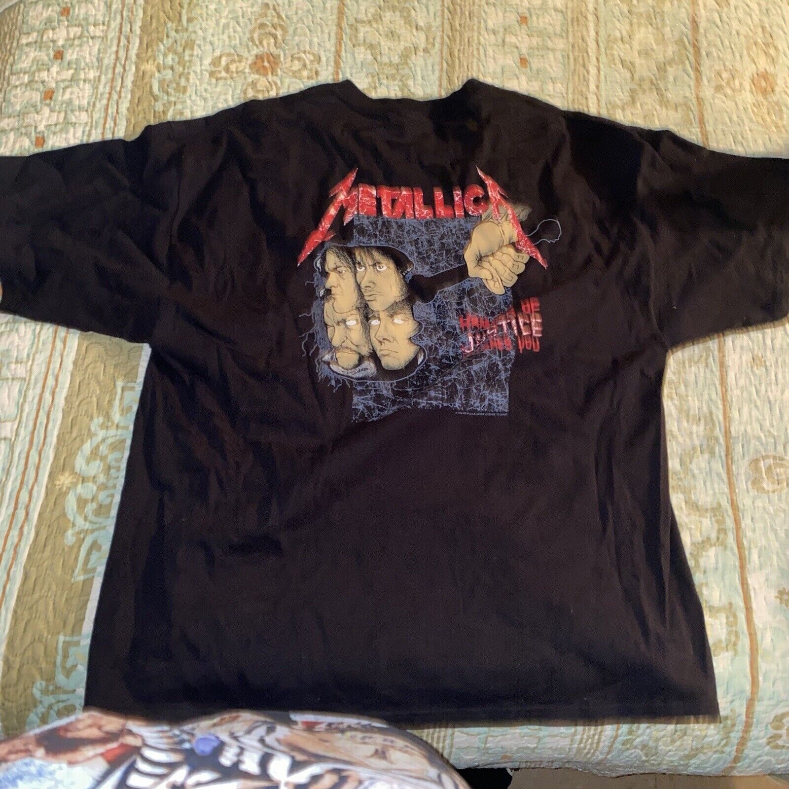 Delta Vtg Metallica 1994 Justice For All Hammer Of Justice T-Shirt Size US XXL / EU 58 / 5 - 8 Thumbnail