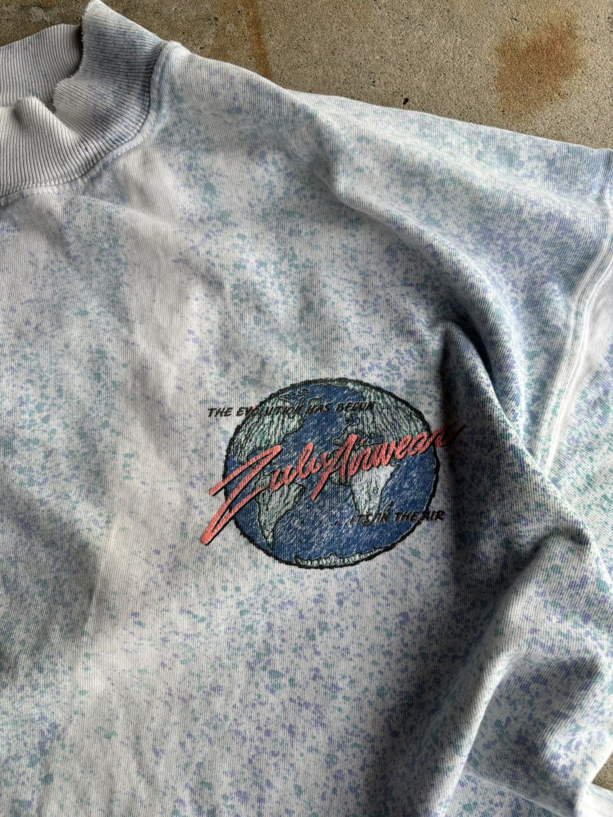 Other Vintage 90s Zulu Fatcats Surf Boxy Dyed Thick Neck Tee Size US L / EU 52-54 / 3 - 5 Thumbnail