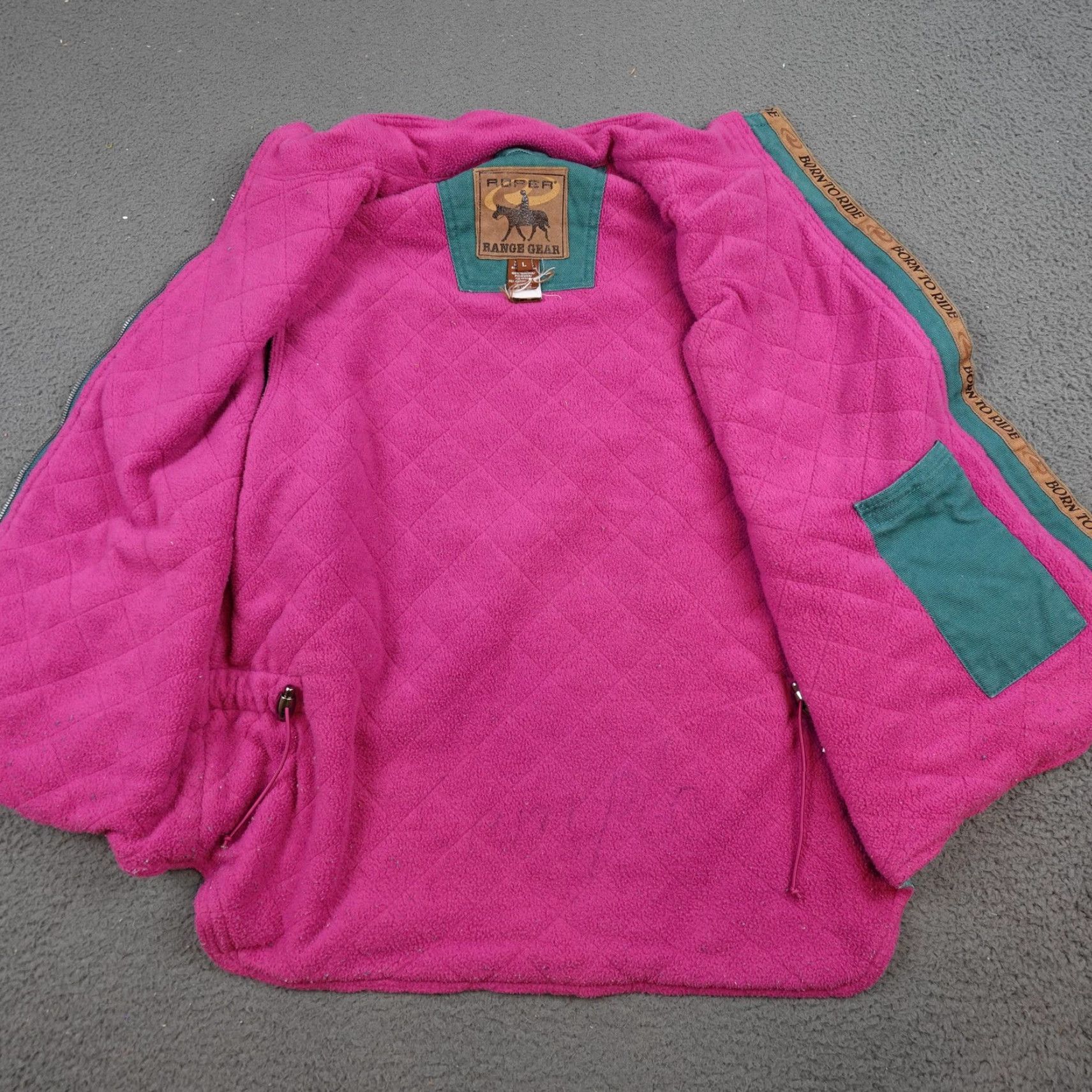 Roper Roper Range Gear Vest Womens Large Green Canvas Quilted Fleece Lined Insulated Western Outdoor Full Zip Pockets Casual Workwear Size L / US 10 / IT 46 - 3 Thumbnail