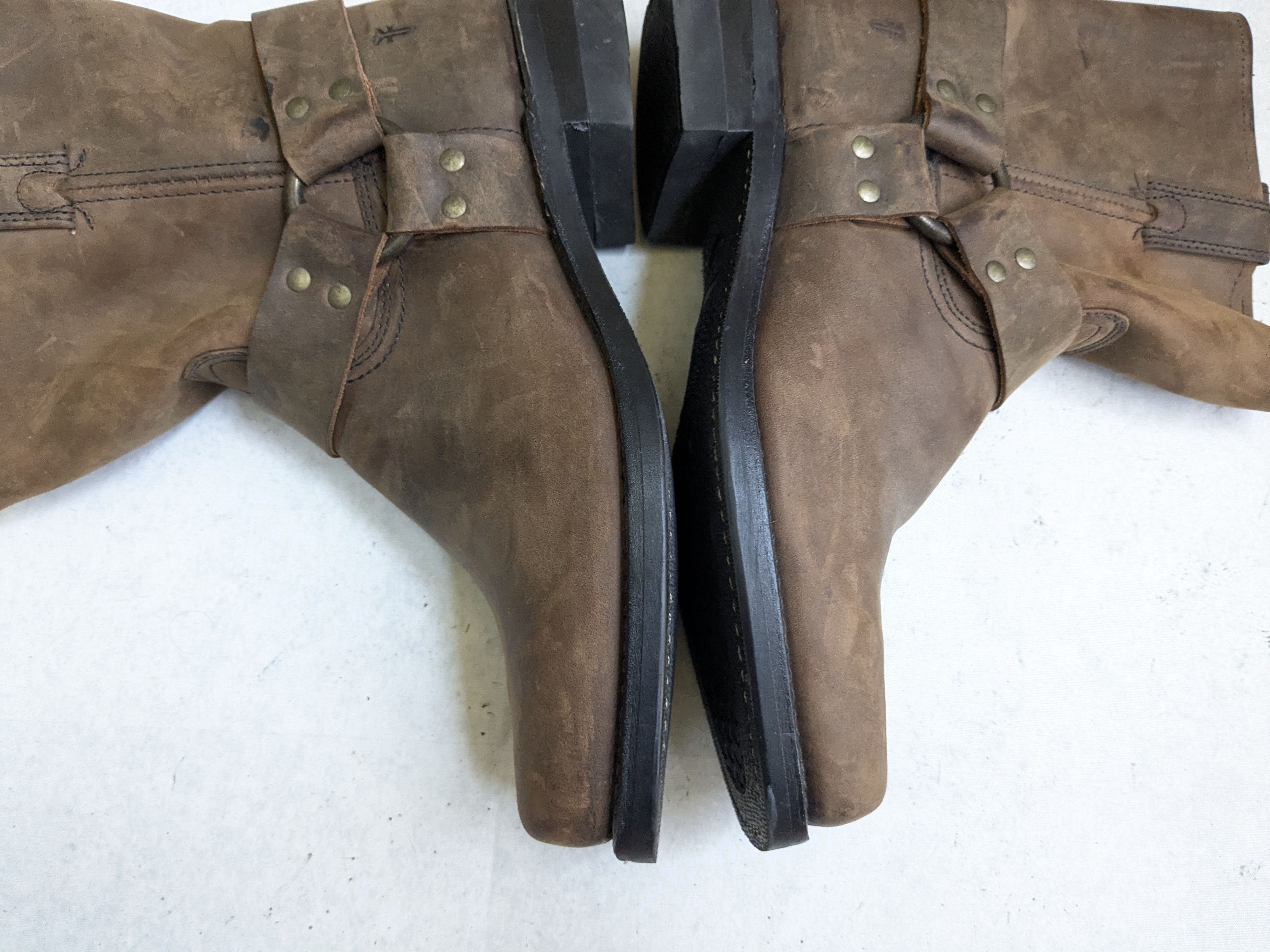 Frye Frye Harness Brown Leather 11.5 M Leather Buckle Size US 11.5 / EU 44-45 - 10 Thumbnail
