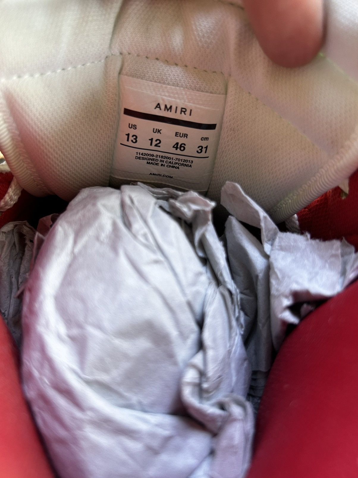 Amiri Amiri Skel High ‘Red/White’ Size 46 (13US) Size US 13 / EU 46 - 5 Thumbnail